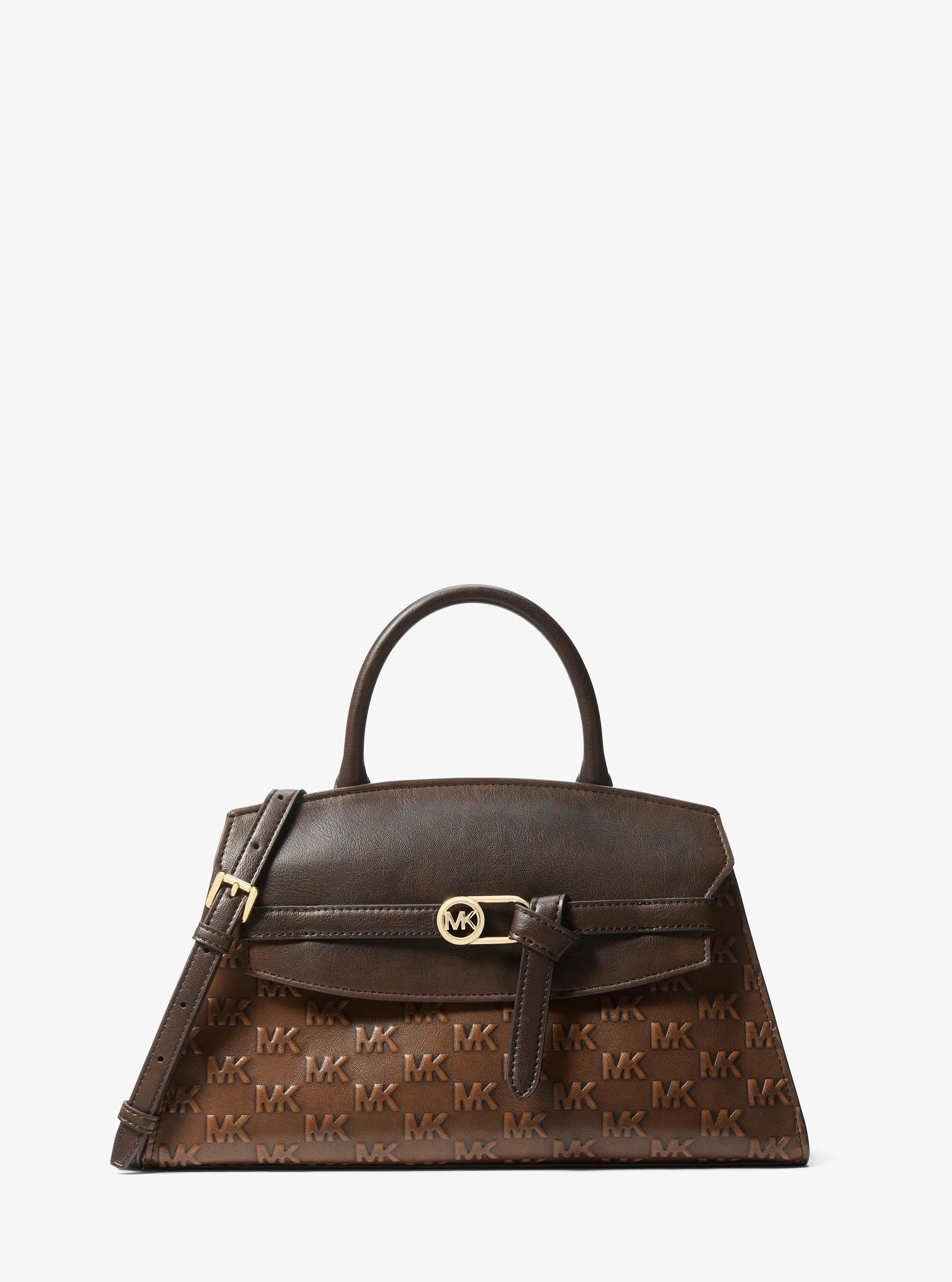 Logo Greta Medium Logo Embossed Satchel