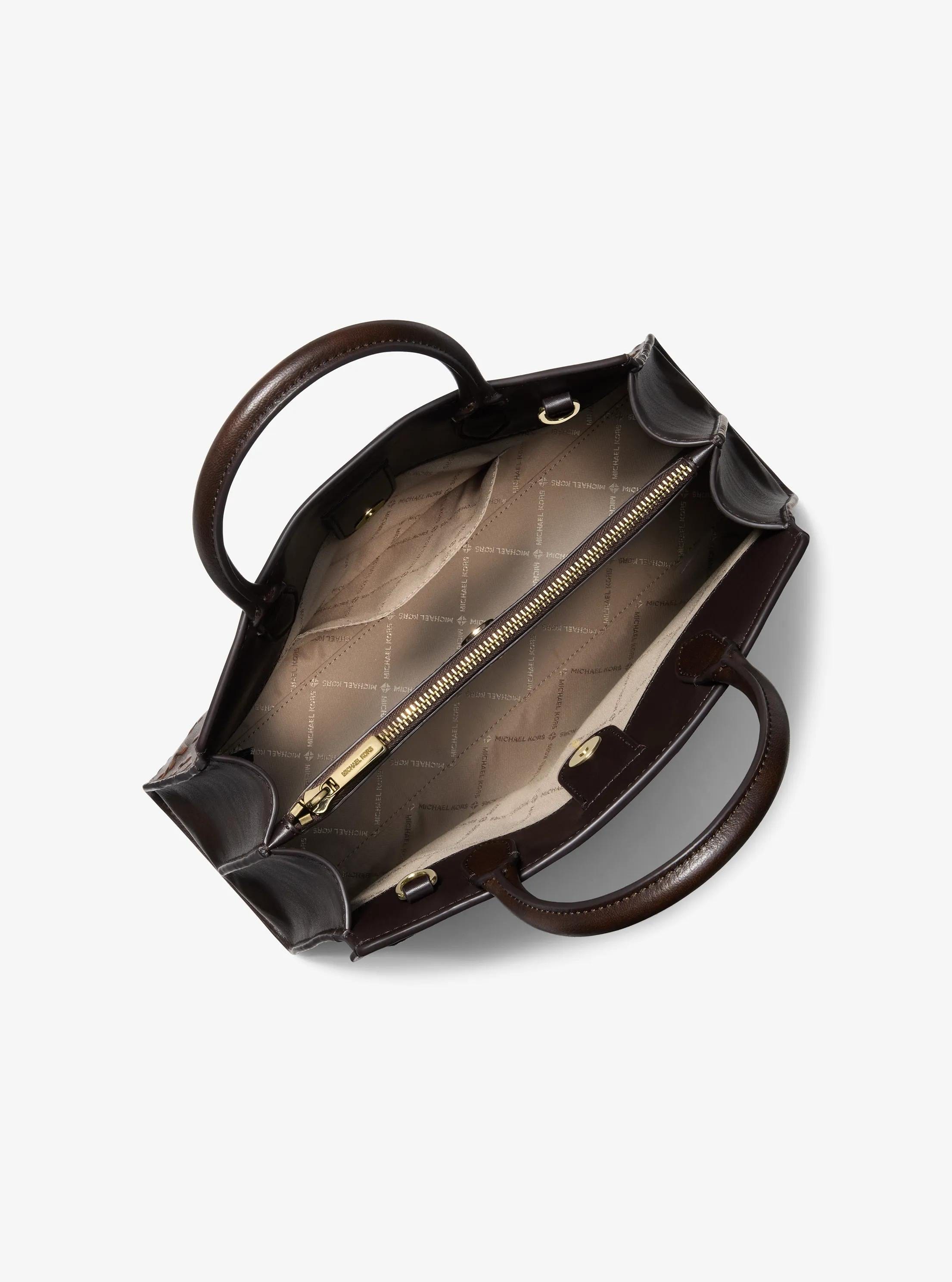 Logo Greta Medium Logo Embossed Satchel
