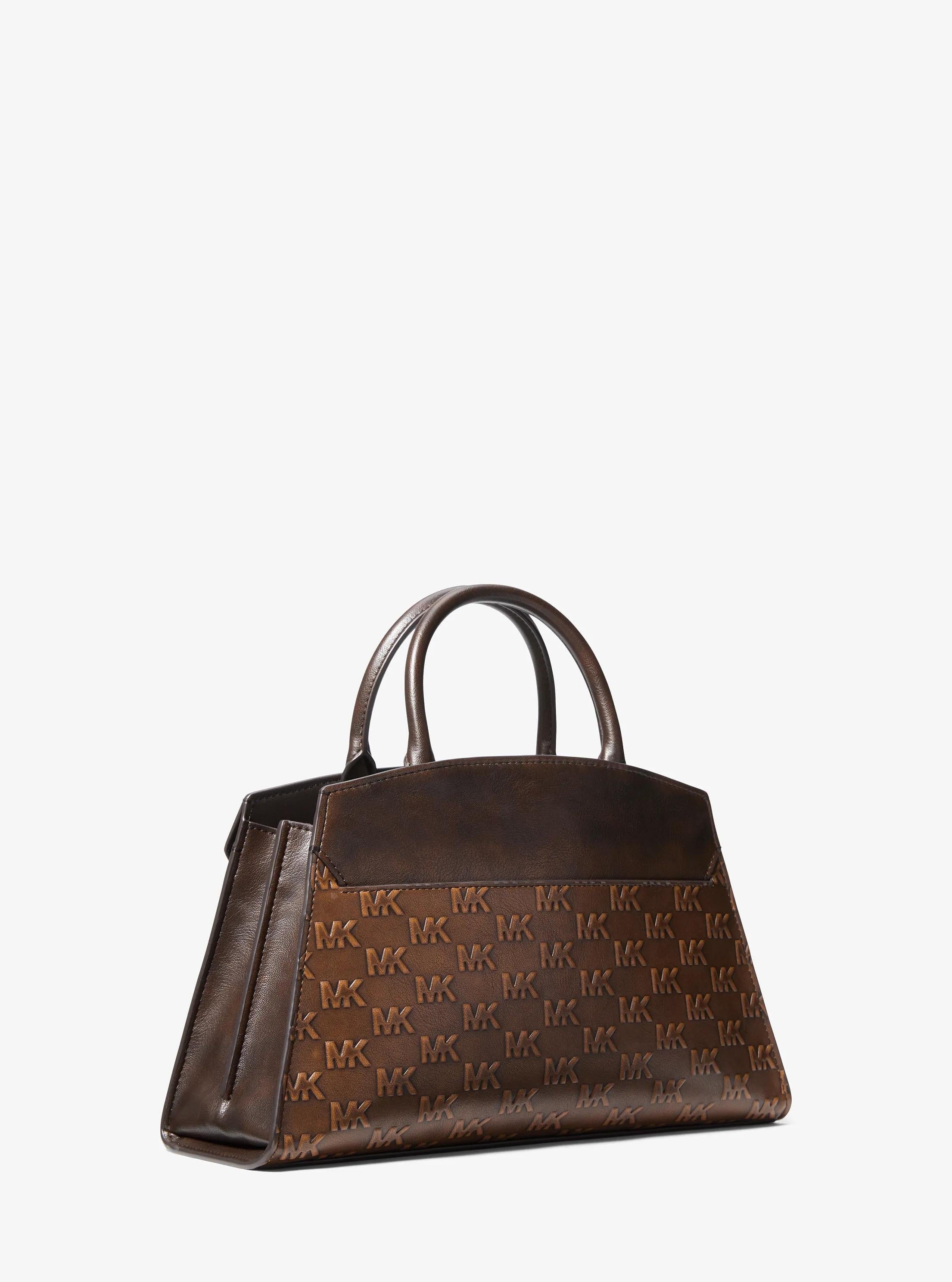Logo Greta Medium Logo Embossed Satchel