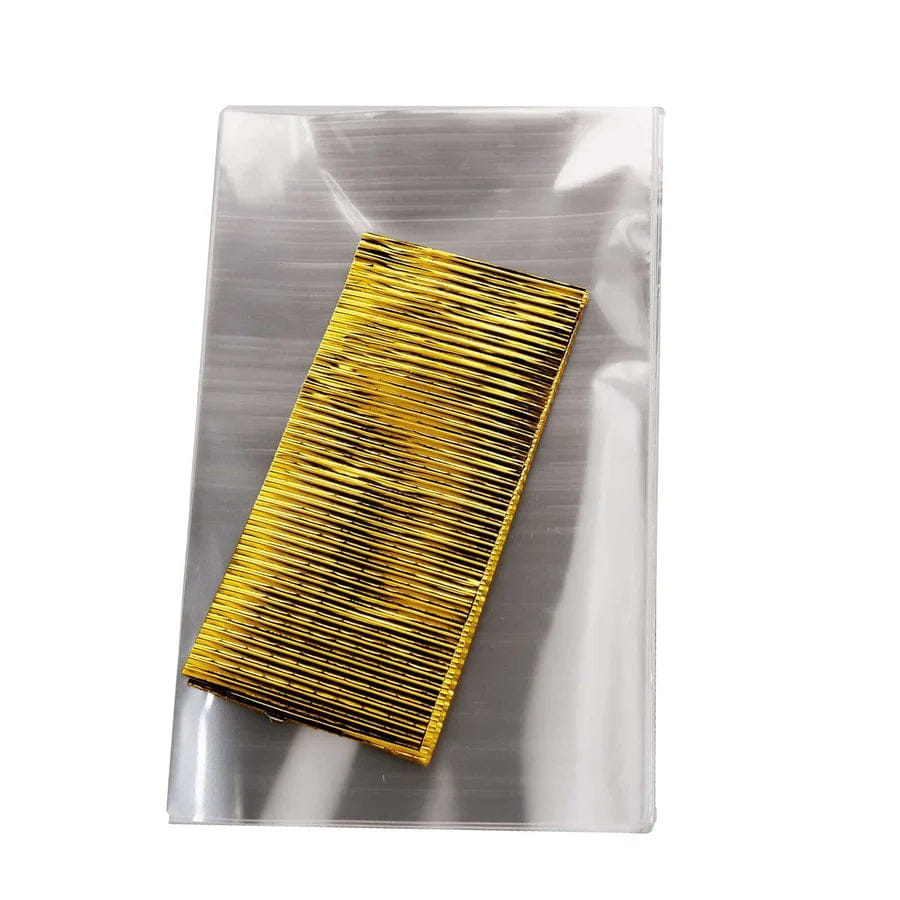 And 100 Pcs 6"x10" Clear Gift Goodie Candy Treat Bags and Gold Twist Ties