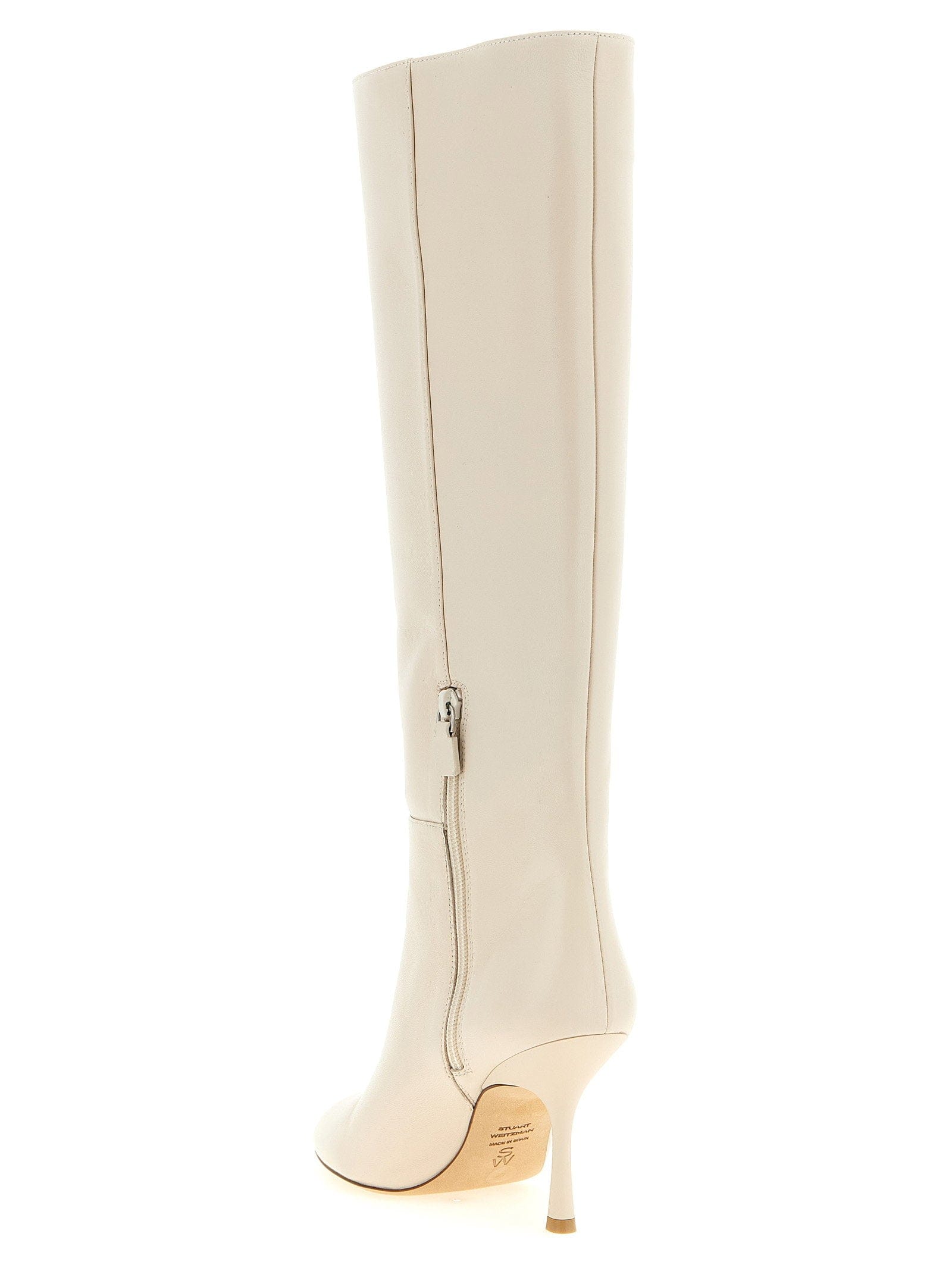 Stuart Weitzman Madison Boots — Cream