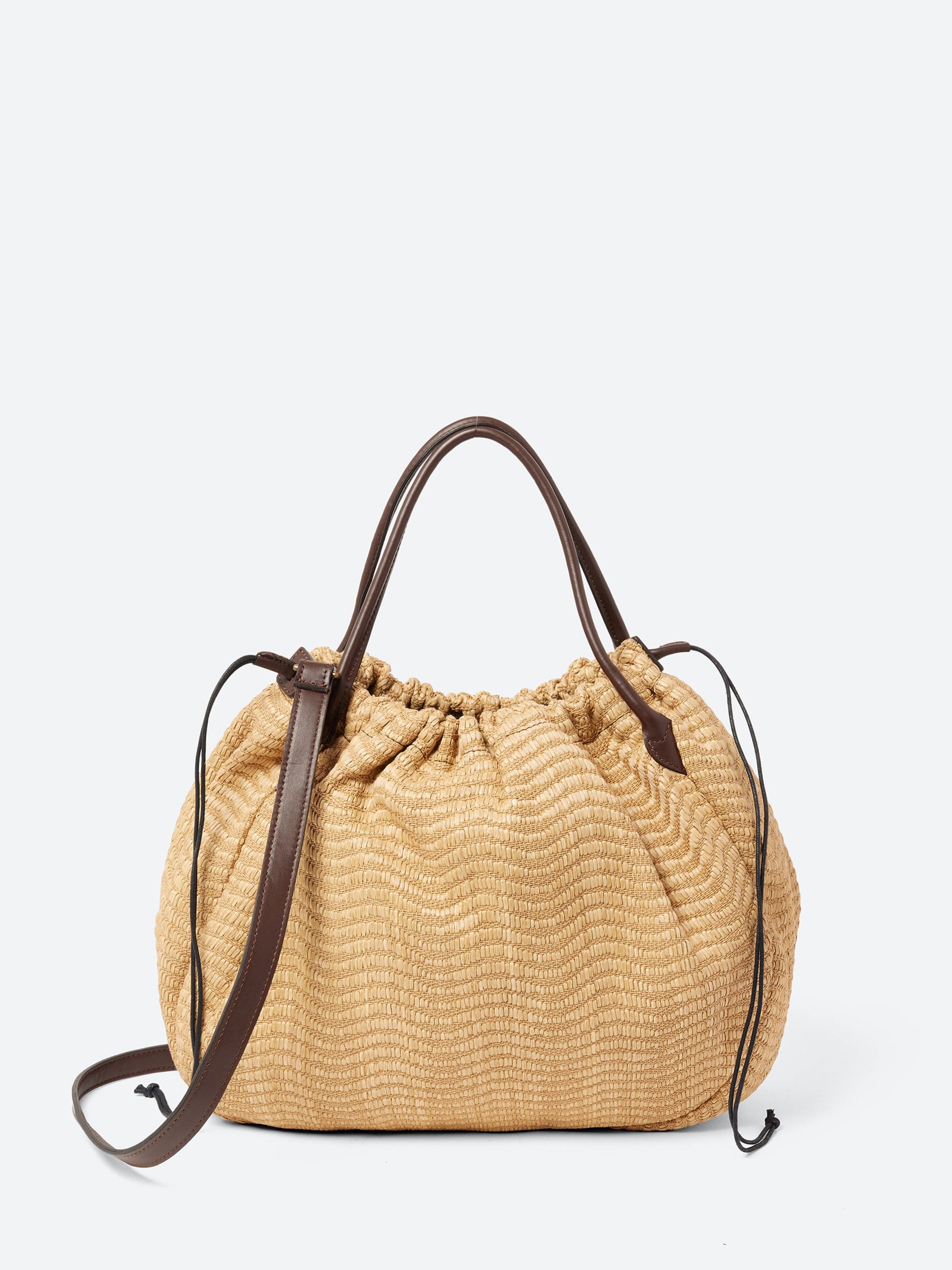 Collection PRIVÉE? Raffia Drawstring Bag