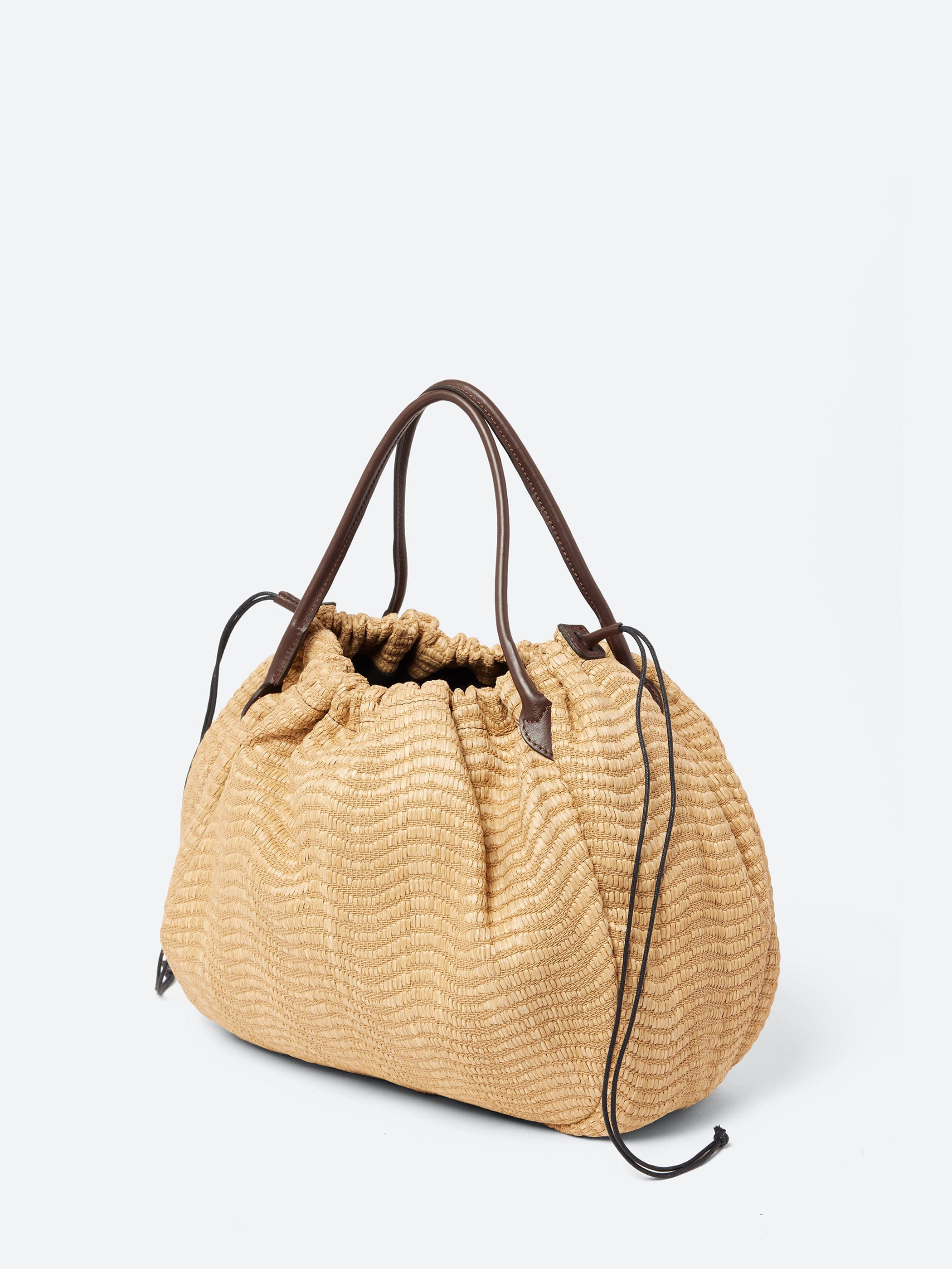 Collection PRIVÉE? Raffia Drawstring Bag
