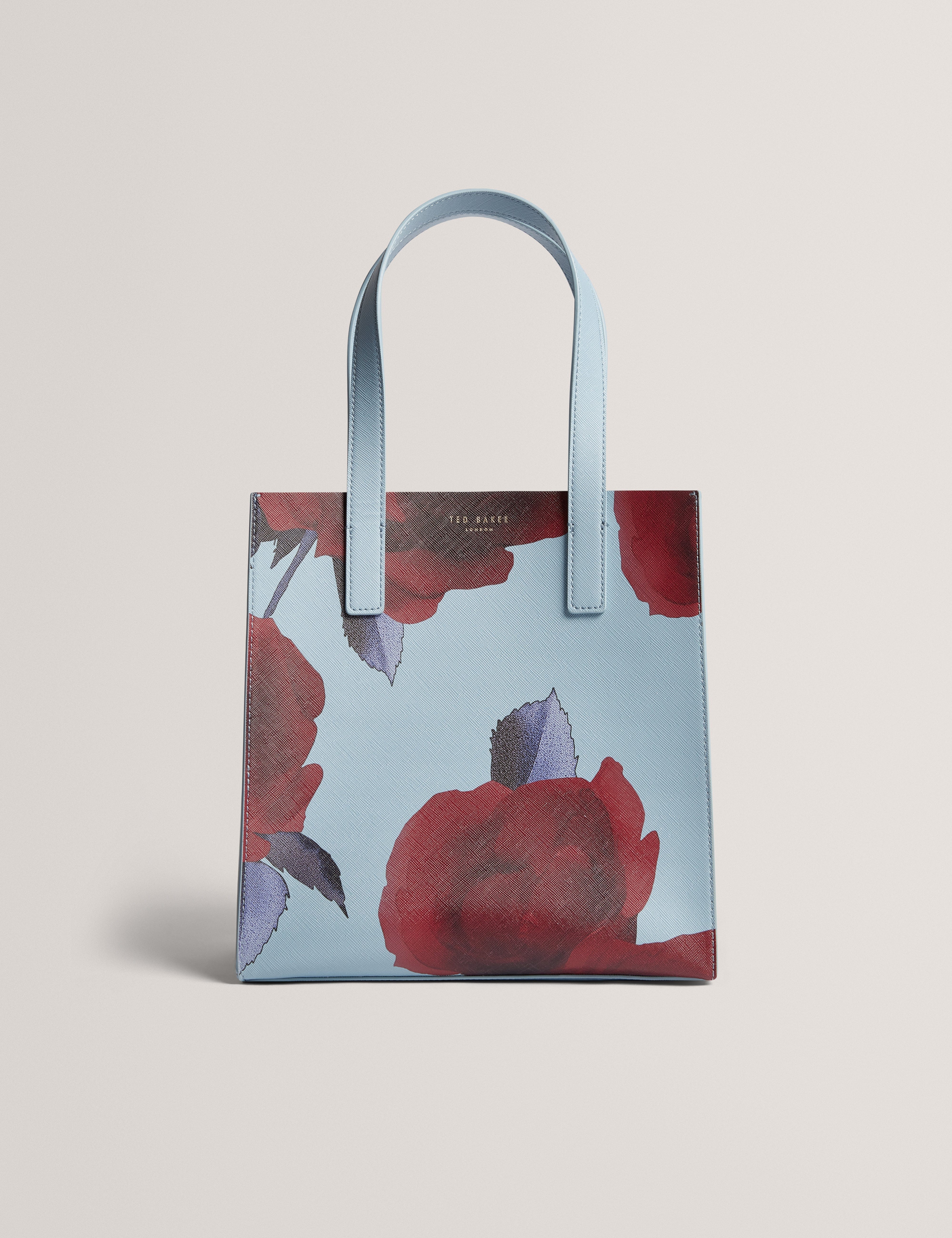 Blue Emmerie Small Rose Print Icon Bag Mid - Blue