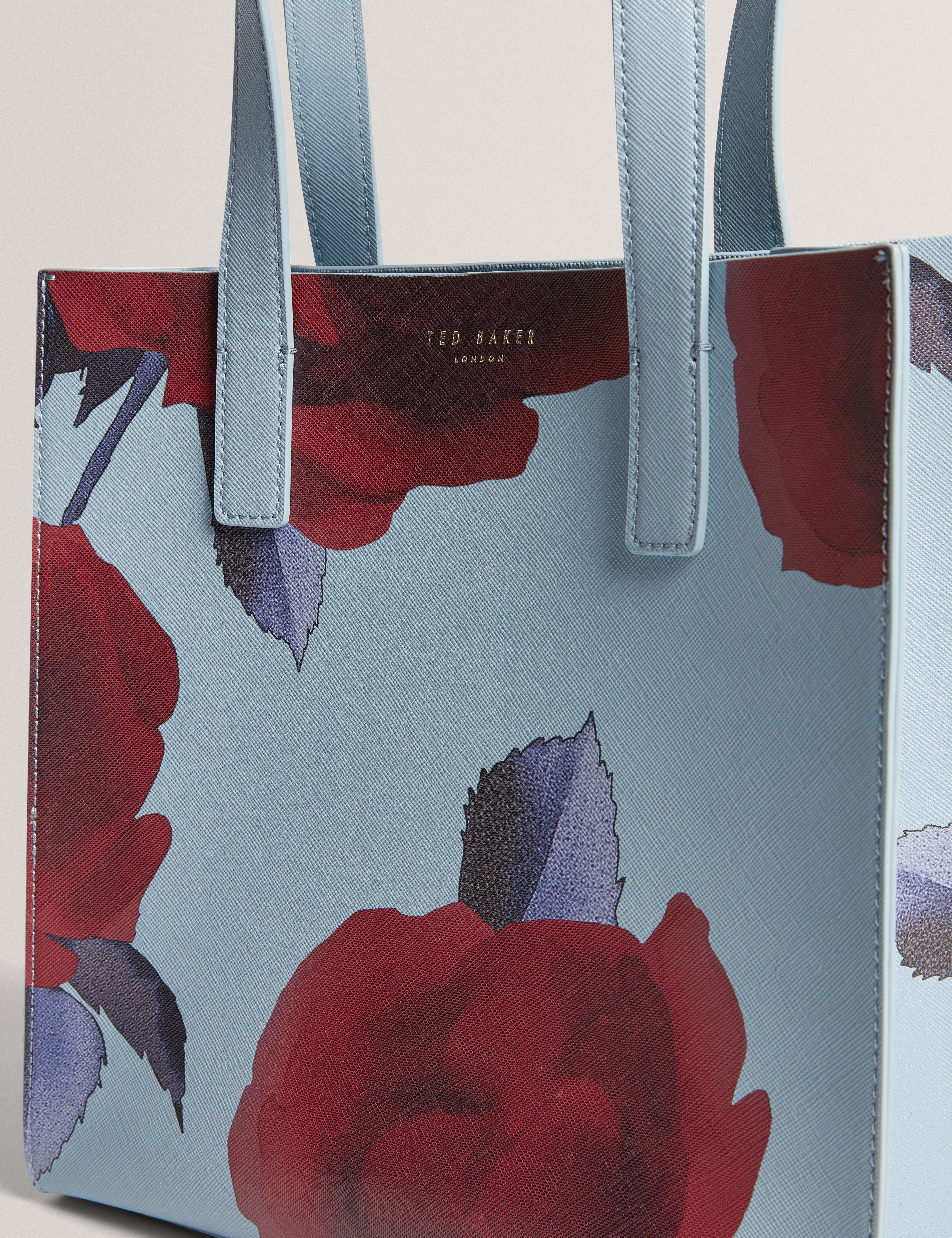 Blue Emmerie Small Rose Print Icon Bag Mid - Blue
