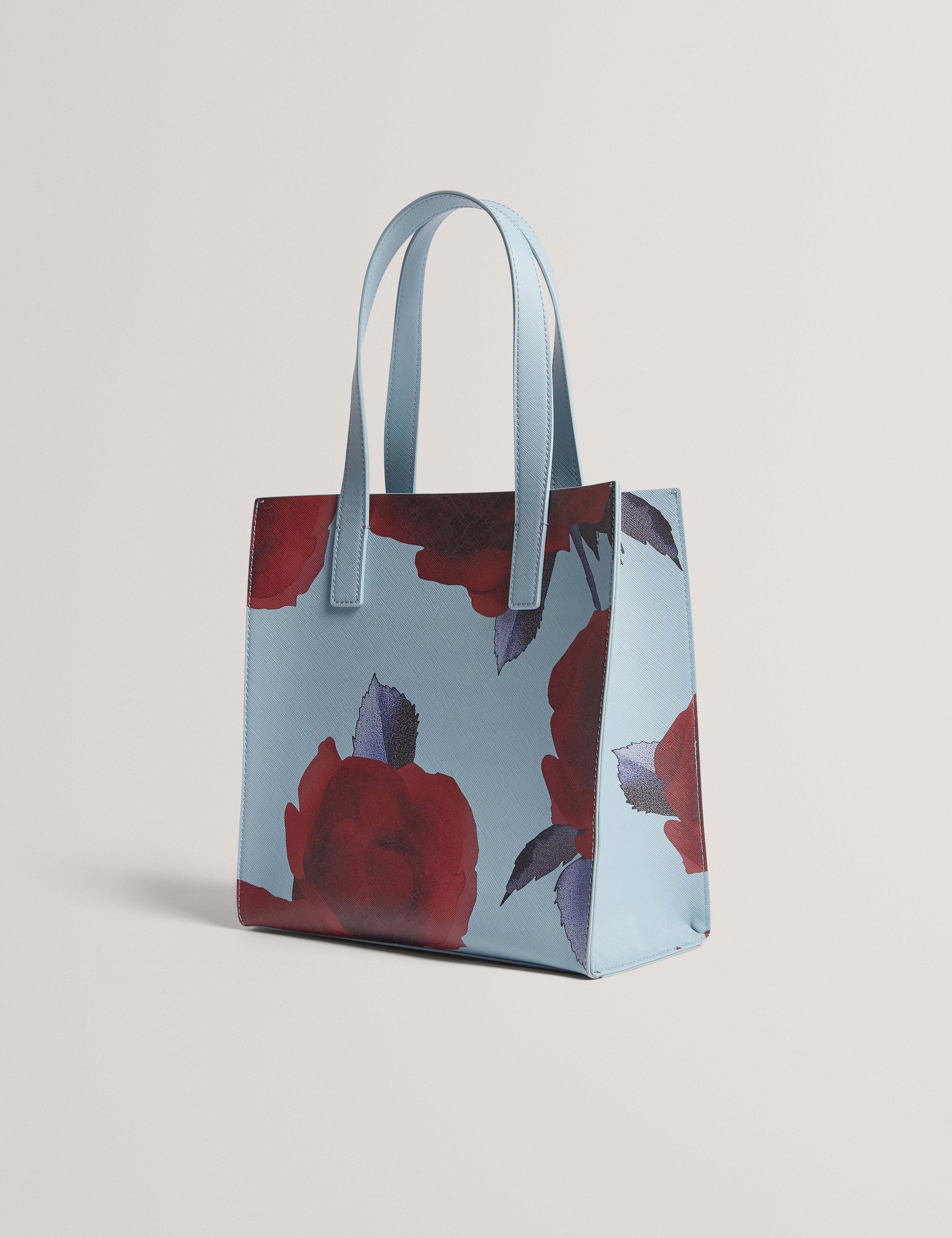 Blue Emmerie Small Rose Print Icon Bag Mid - Blue