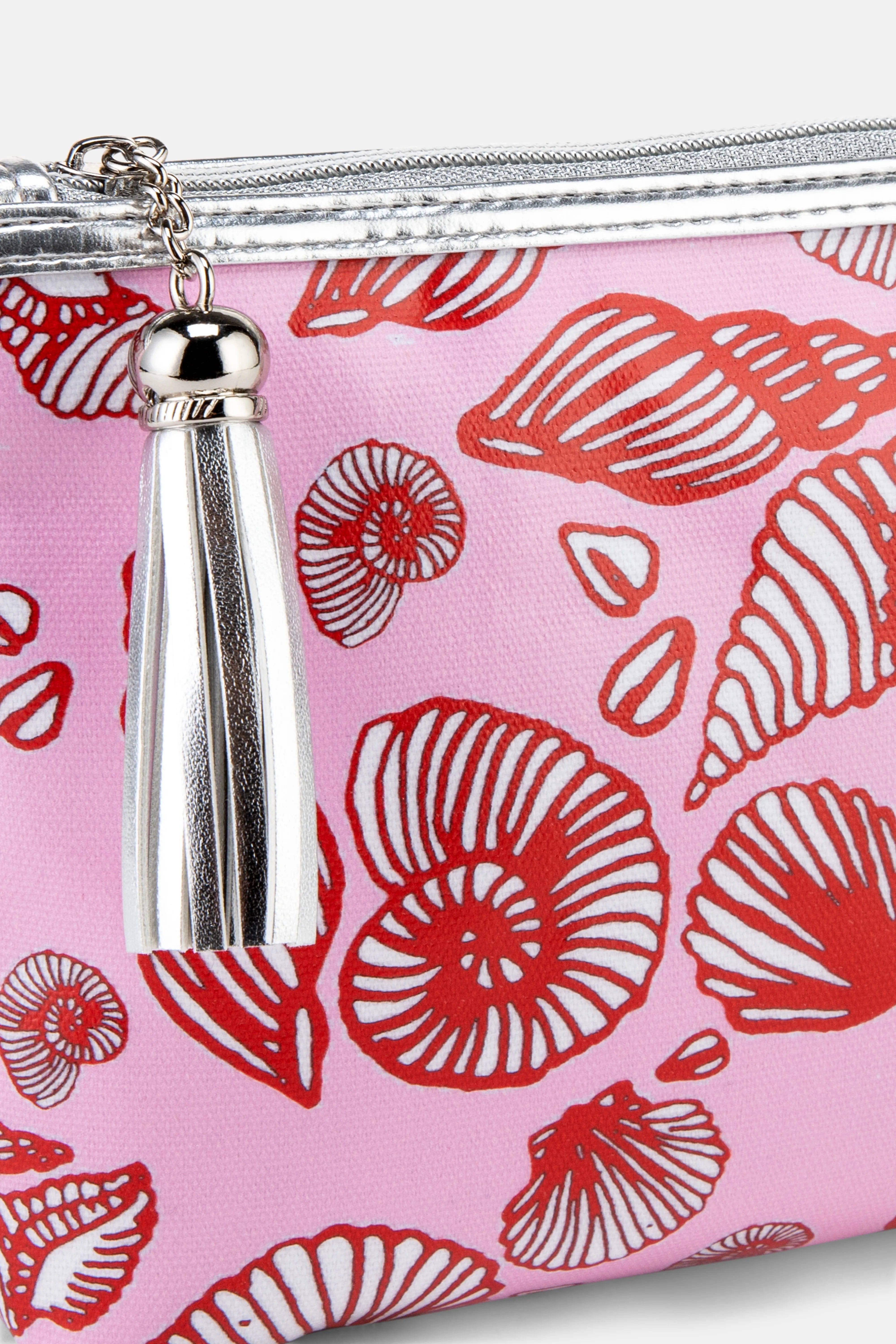 Jessica Russell Flint Underwater Coral Classic Cotton Make - Up Bag In Pink