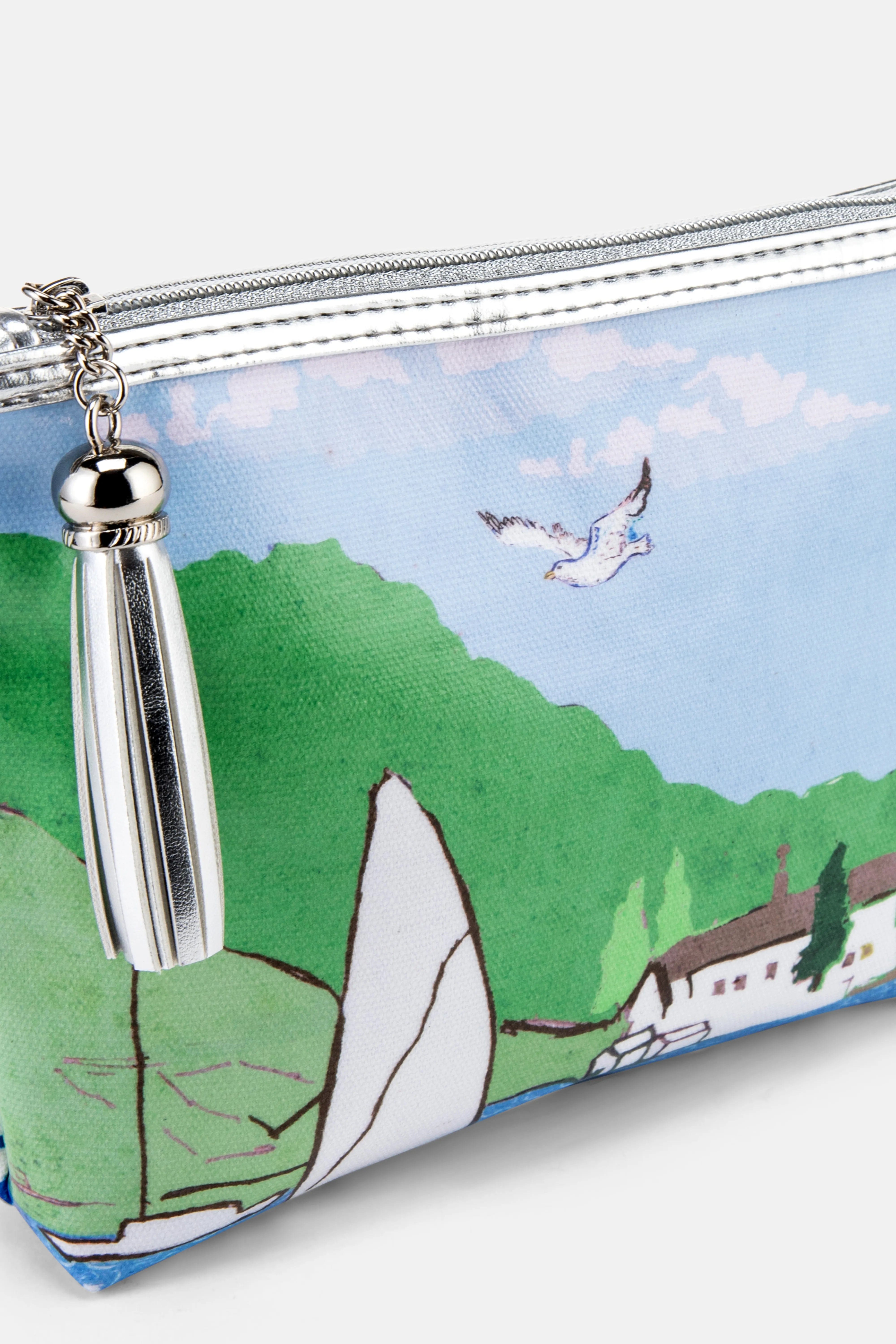 Jessica Russell Flint St Ives Classic Cotton Make - Up Bag In Blue