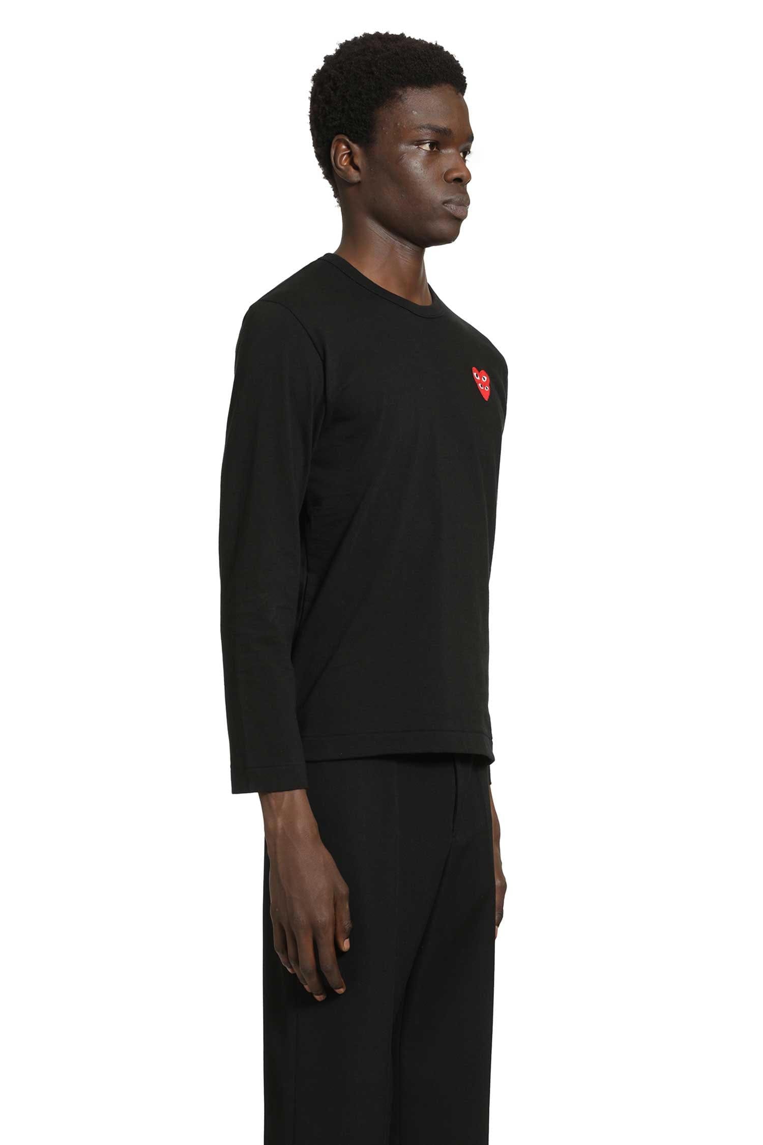 Comme Des Garcons Heart Long Sleeve T - Shirt