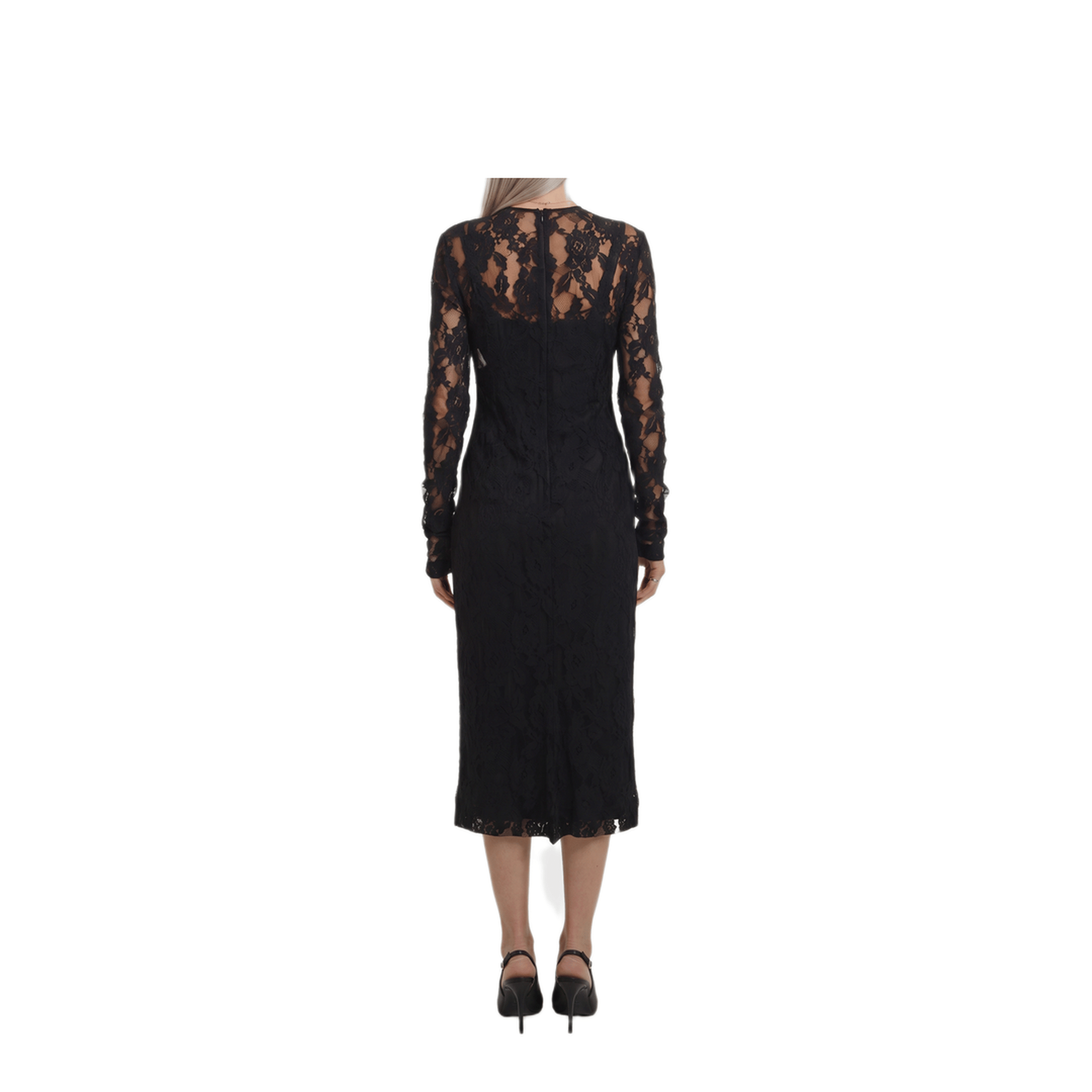 Dolce & Gabbana Black Midi Lace Dress