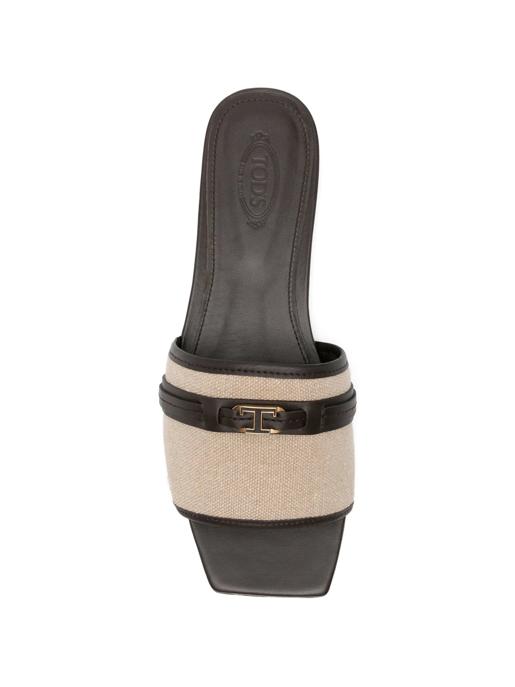 Tod's T Timeless leather - trimmed sandals