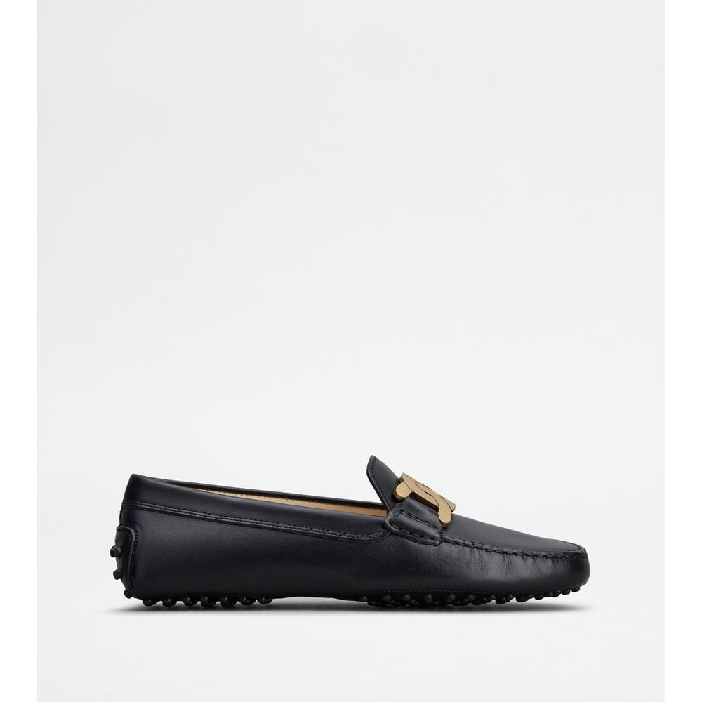 Tod's Tods Kate Gommino Driving Shoes In Leather Black Womens