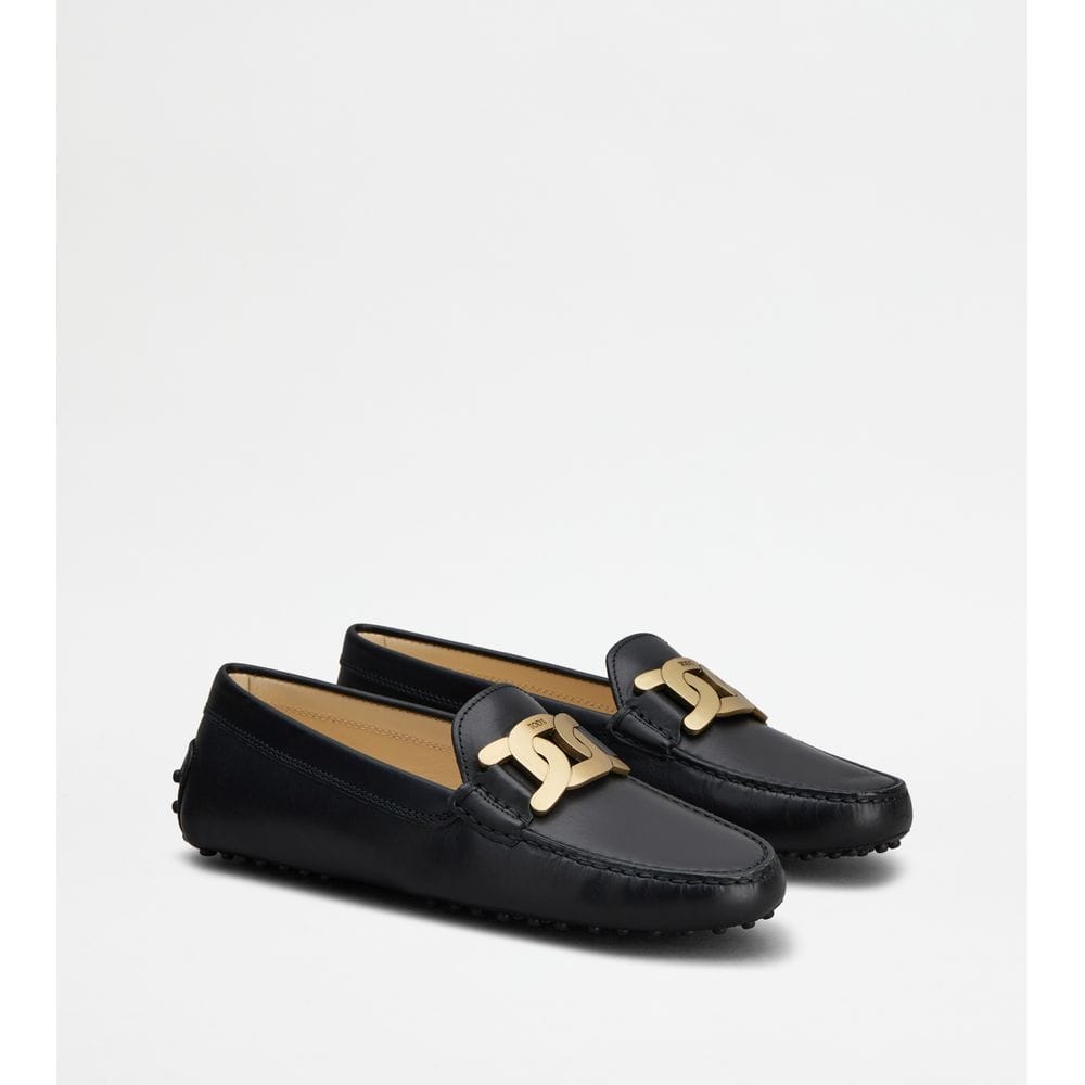Tod's Tods Kate Gommino Driving Shoes In Leather Black Womens