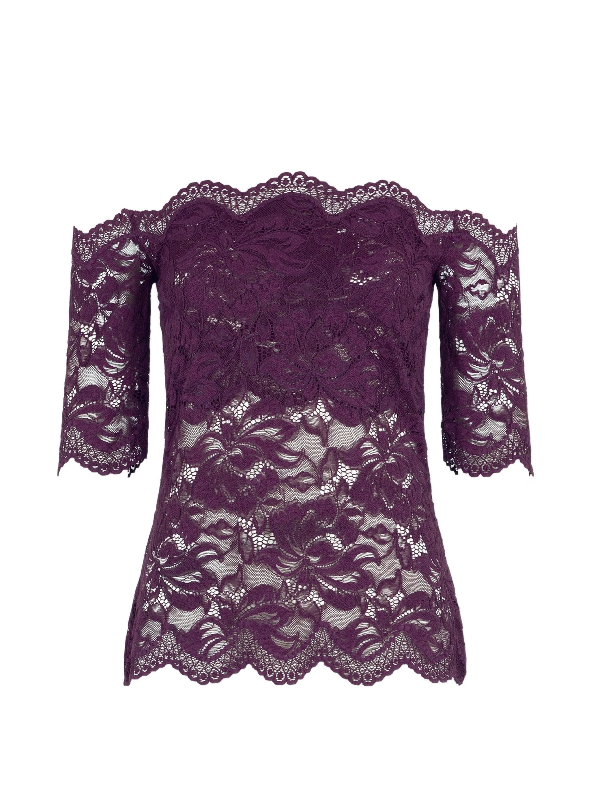 Rabanne layered - lace off - shoulder top