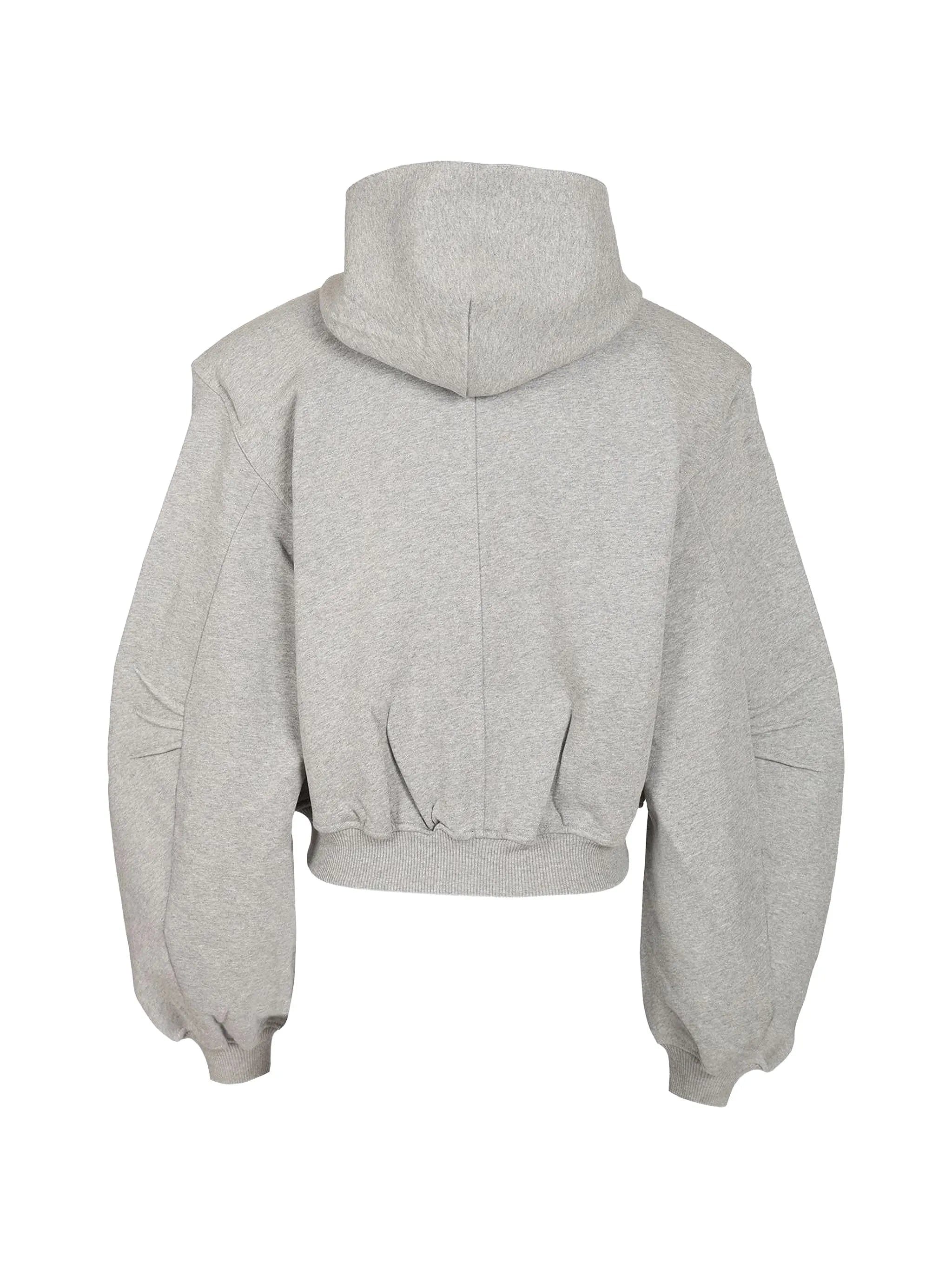 The Attico logo - embroidered zip - up hoodie