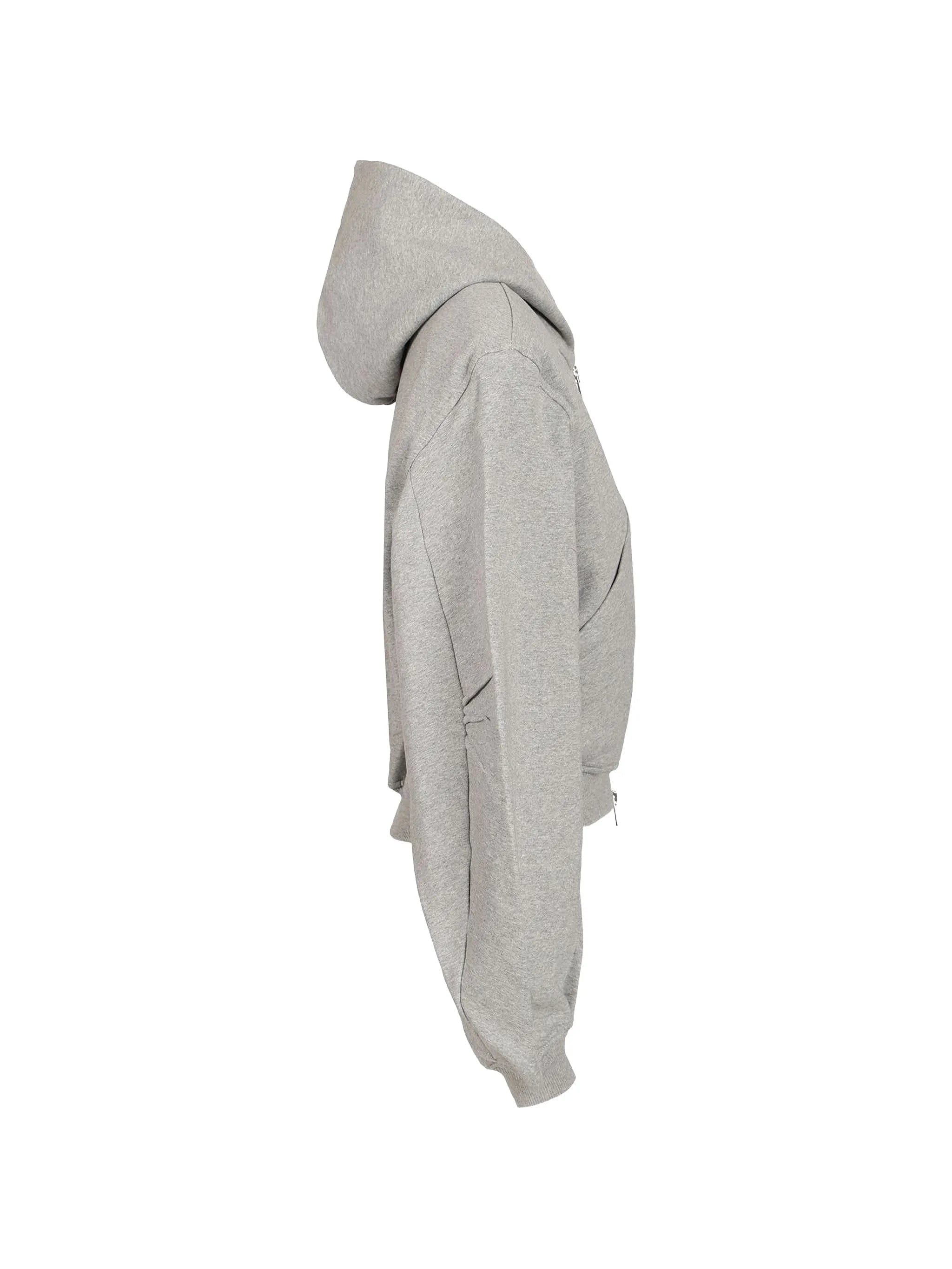 The Attico logo - embroidered zip - up hoodie