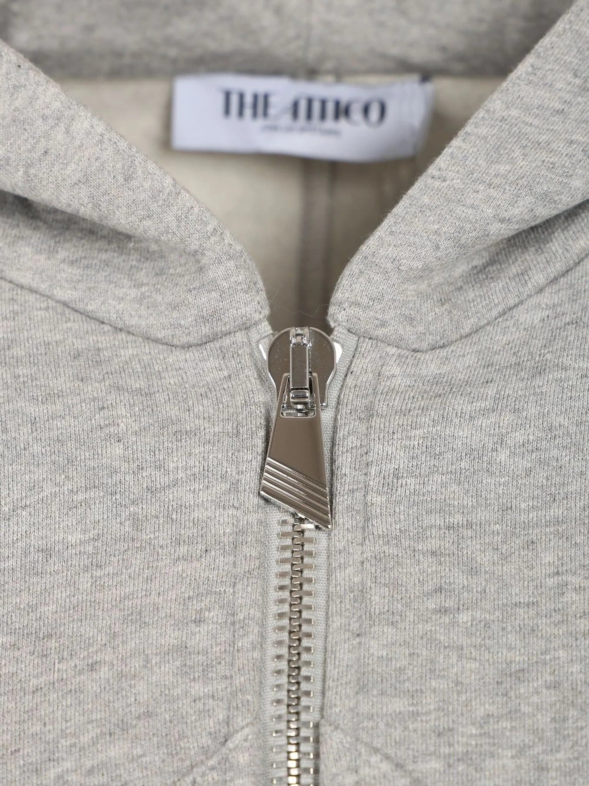 The Attico logo - embroidered zip - up hoodie