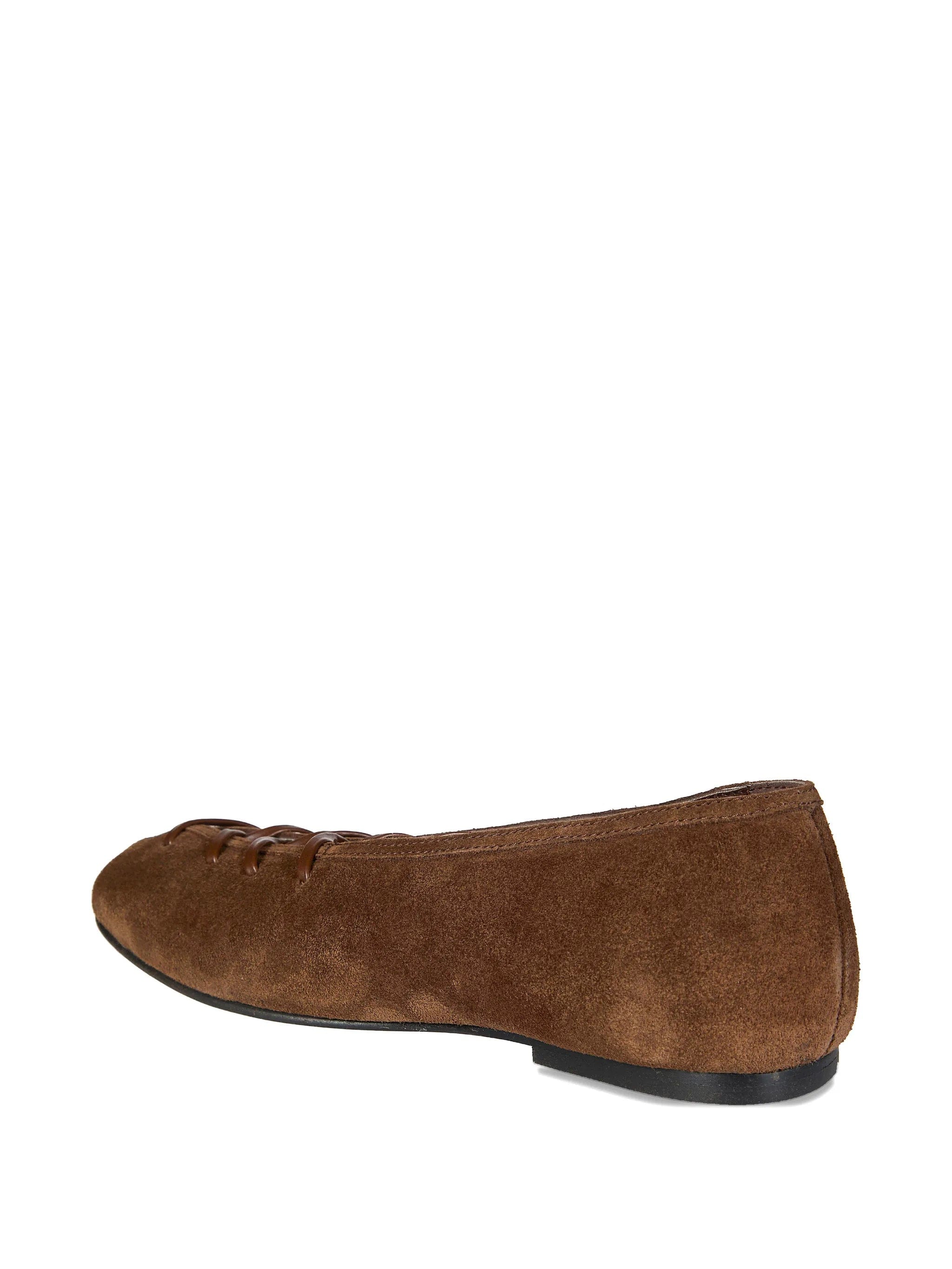 Alohas laced suede ballet flats