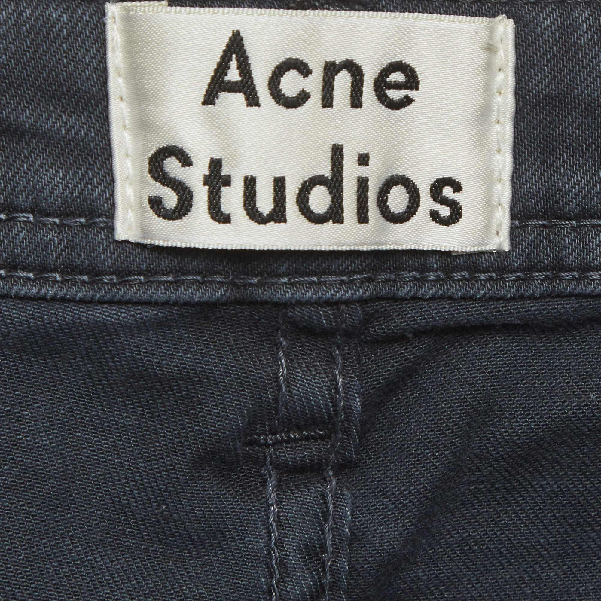 Acne Studios Grey Denim Skinny Low Lucy Jeans S/waist