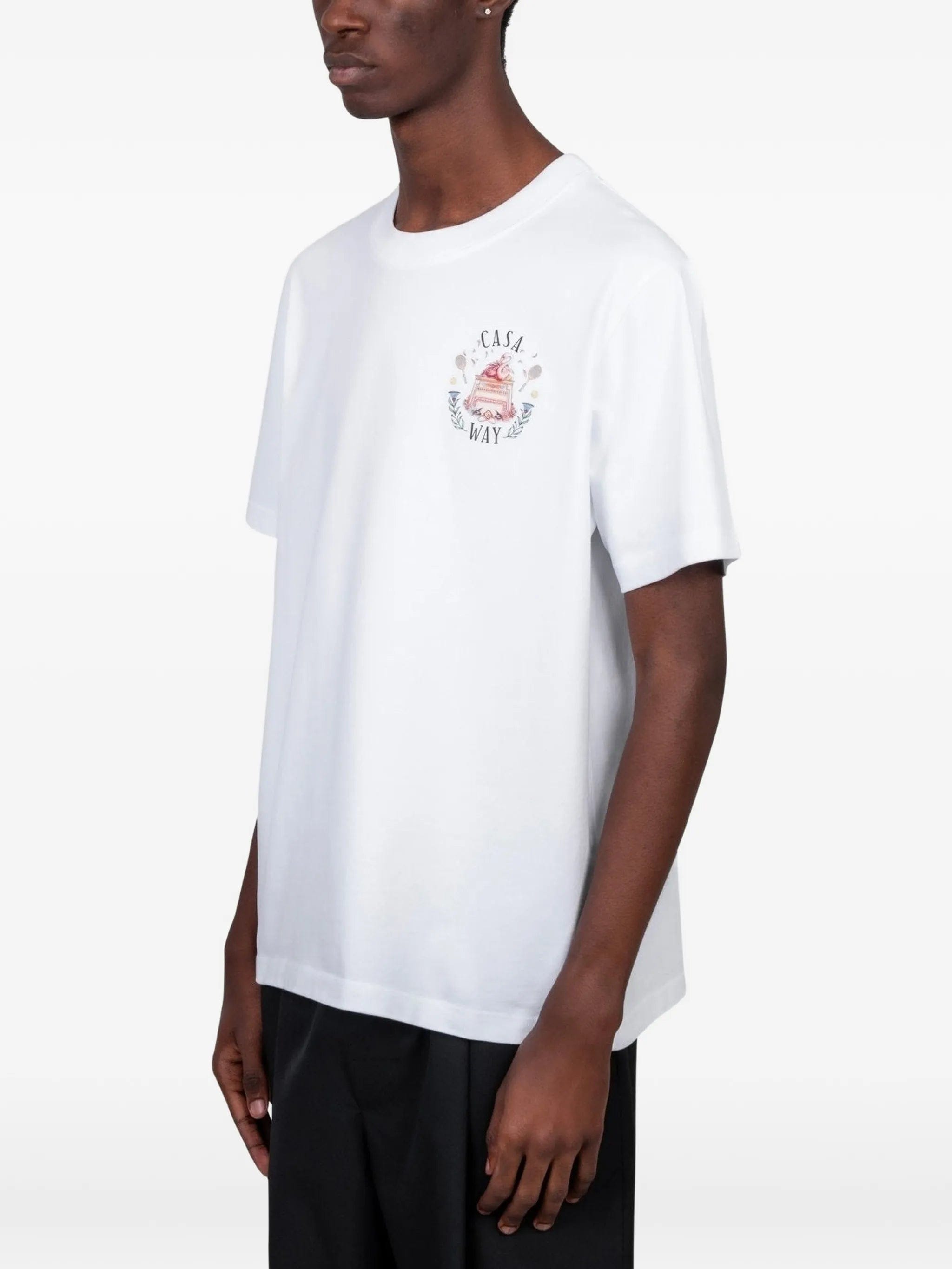 Casablanca logo - print cotton T - shirt