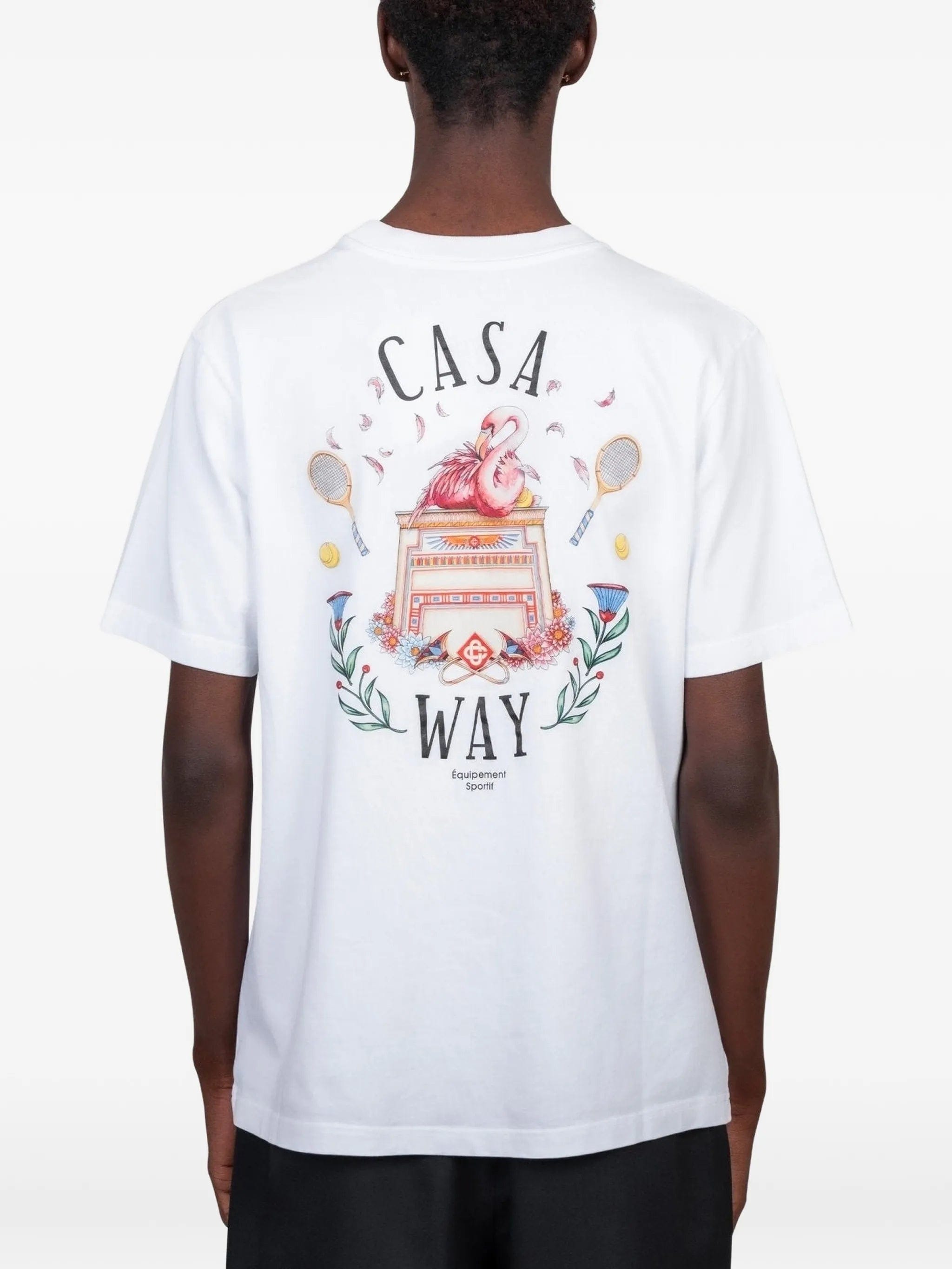 Casablanca logo - print cotton T - shirt
