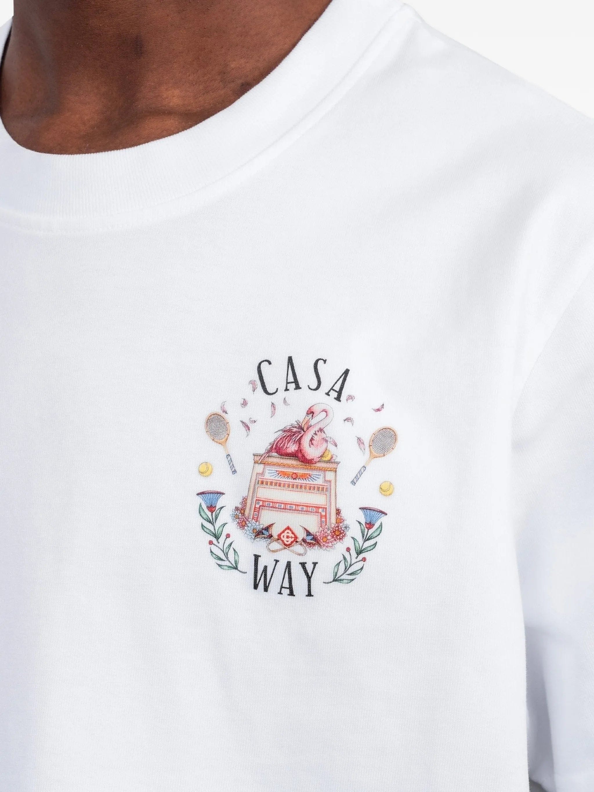 Casablanca logo - print cotton T - shirt