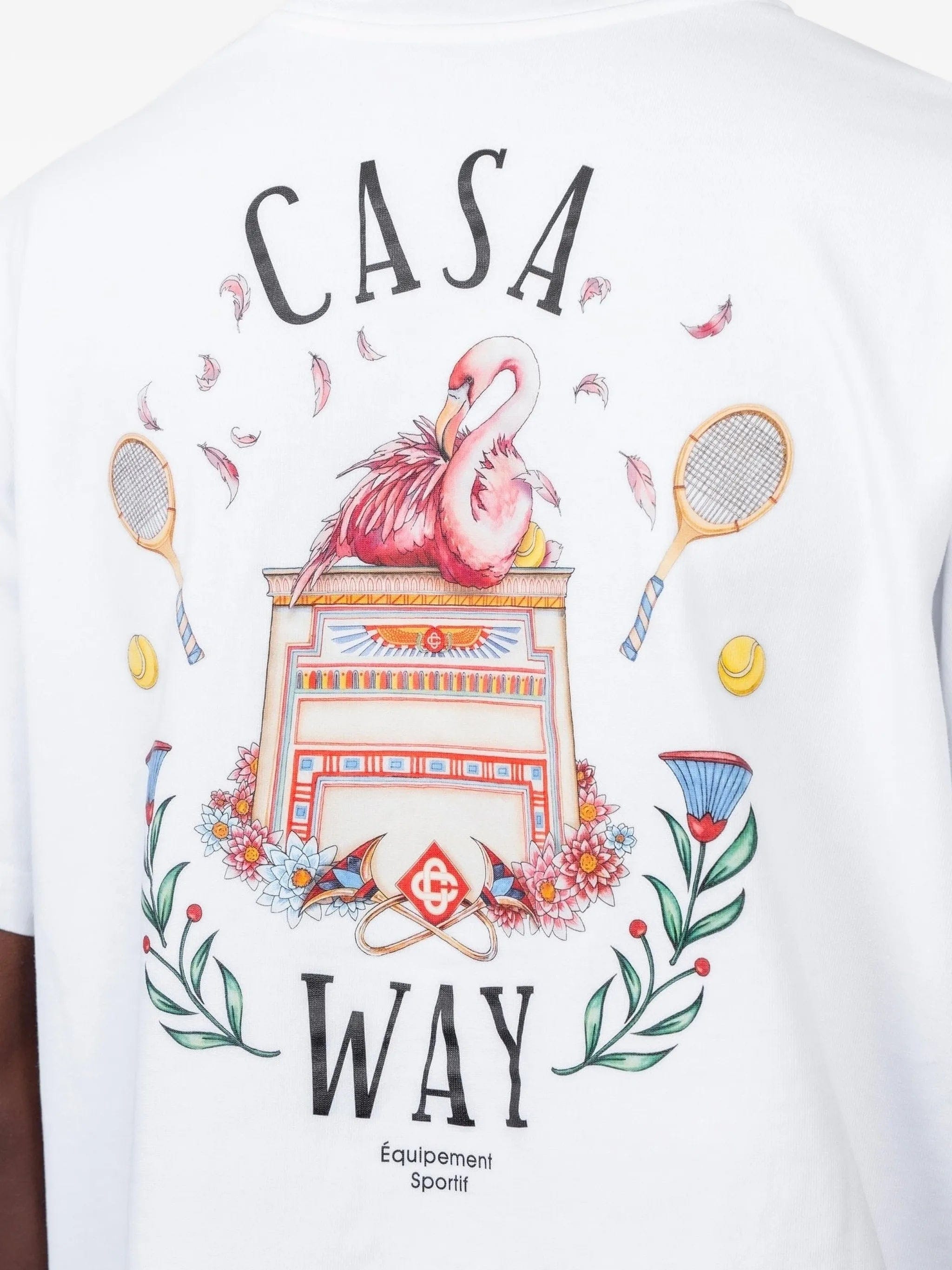 Casablanca logo - print cotton T - shirt