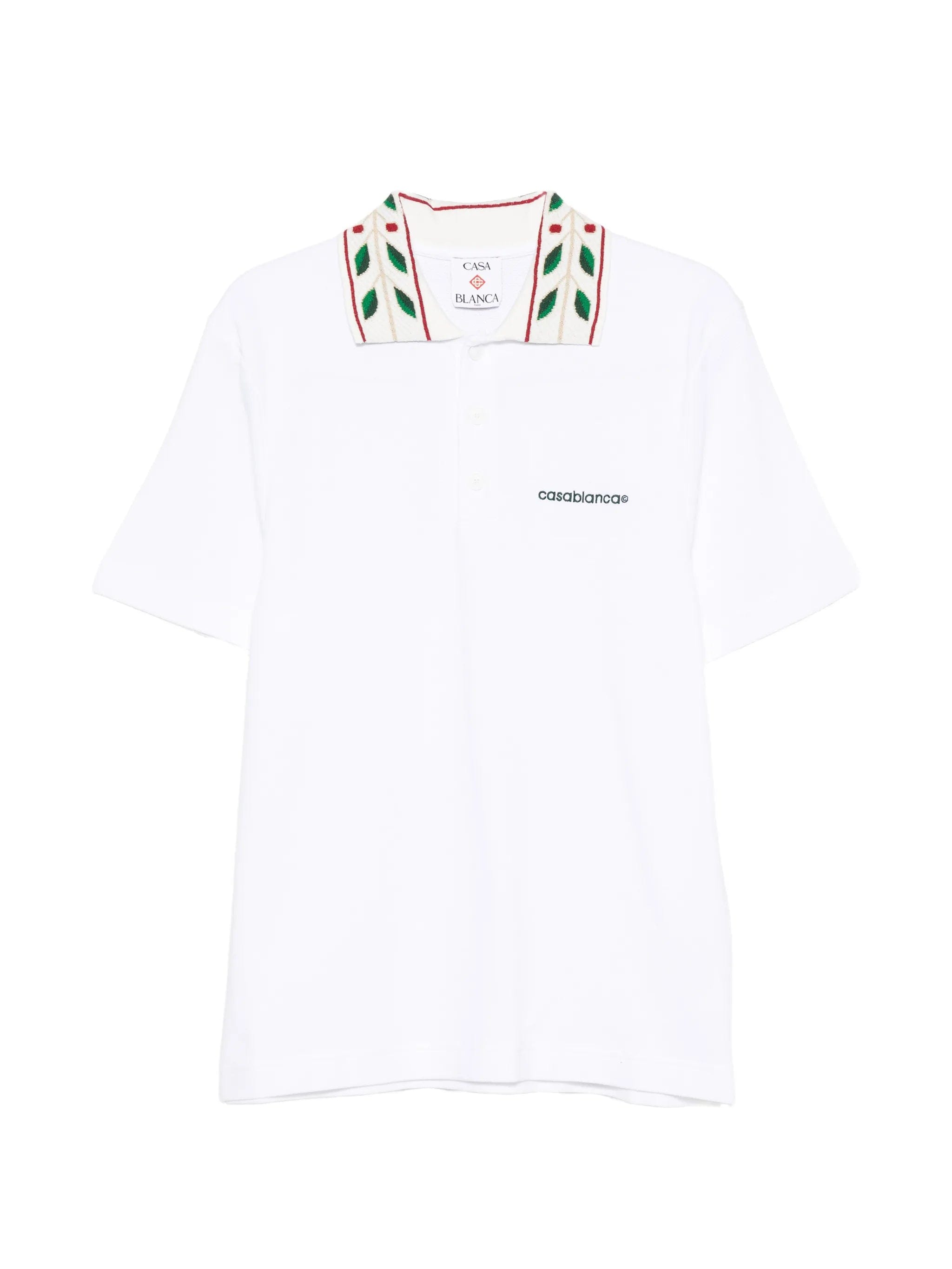 Casablanca logo - embroidered polo shirt