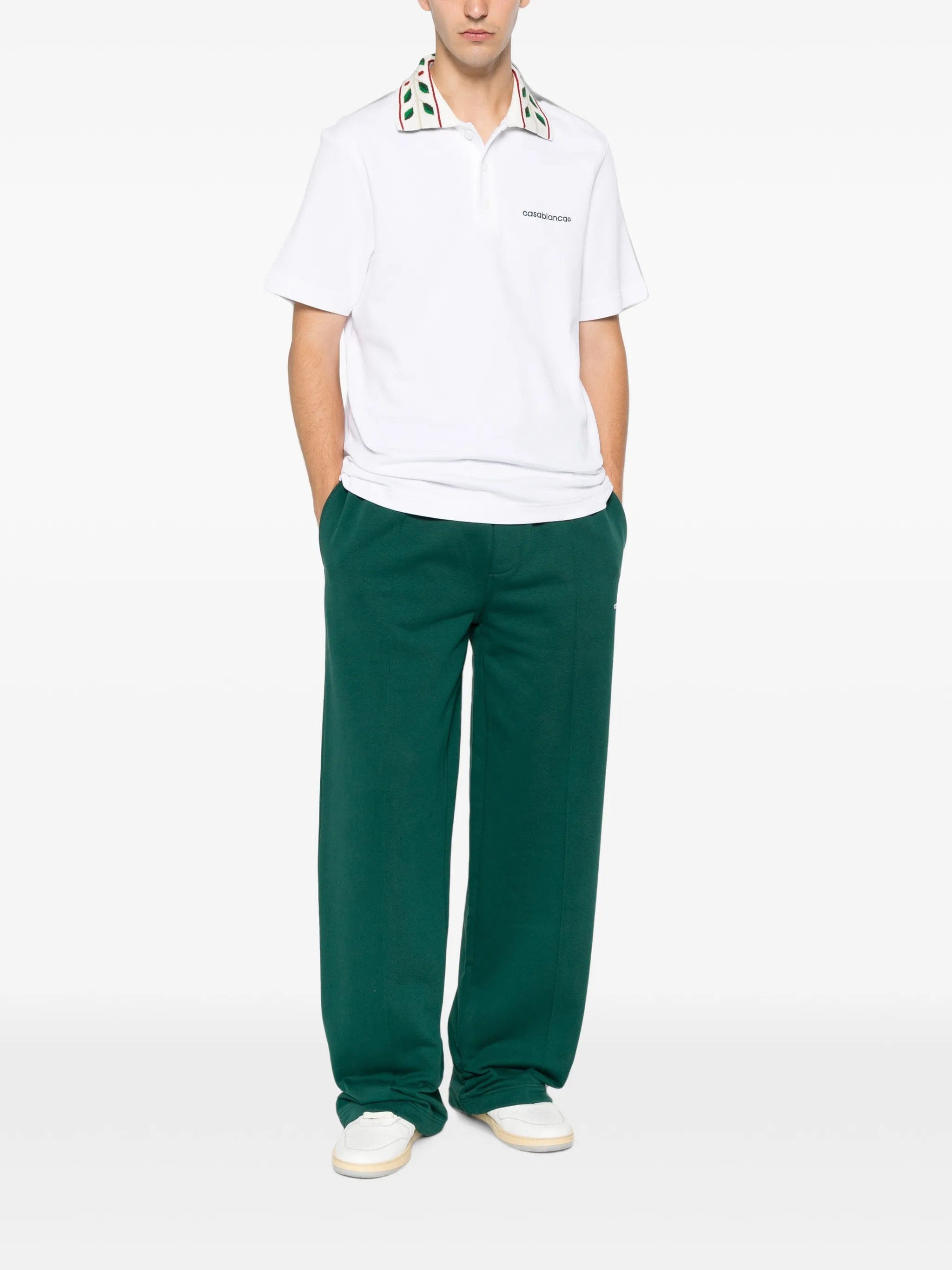 Casablanca logo - embroidered polo shirt
