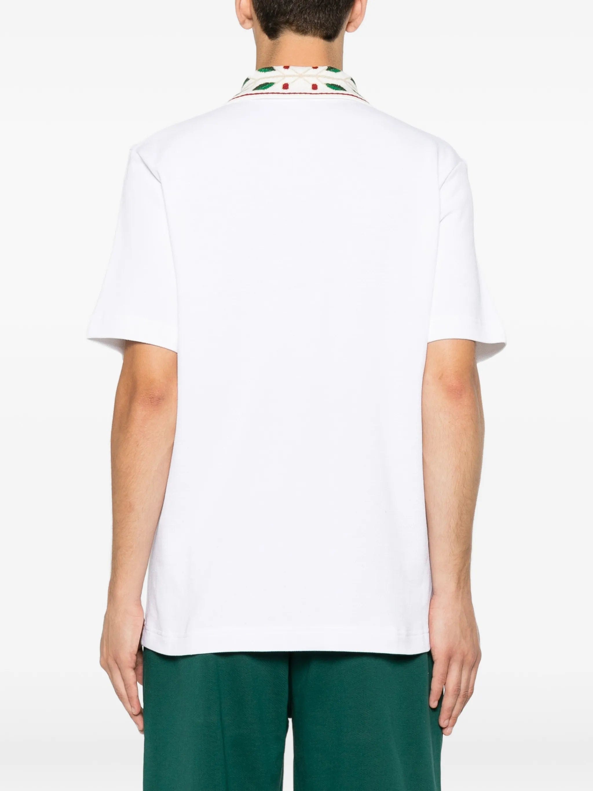 Casablanca logo - embroidered polo shirt