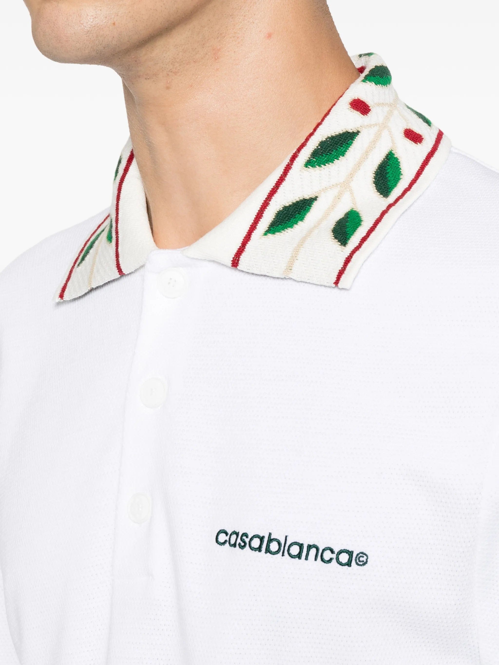 Casablanca logo - embroidered polo shirt