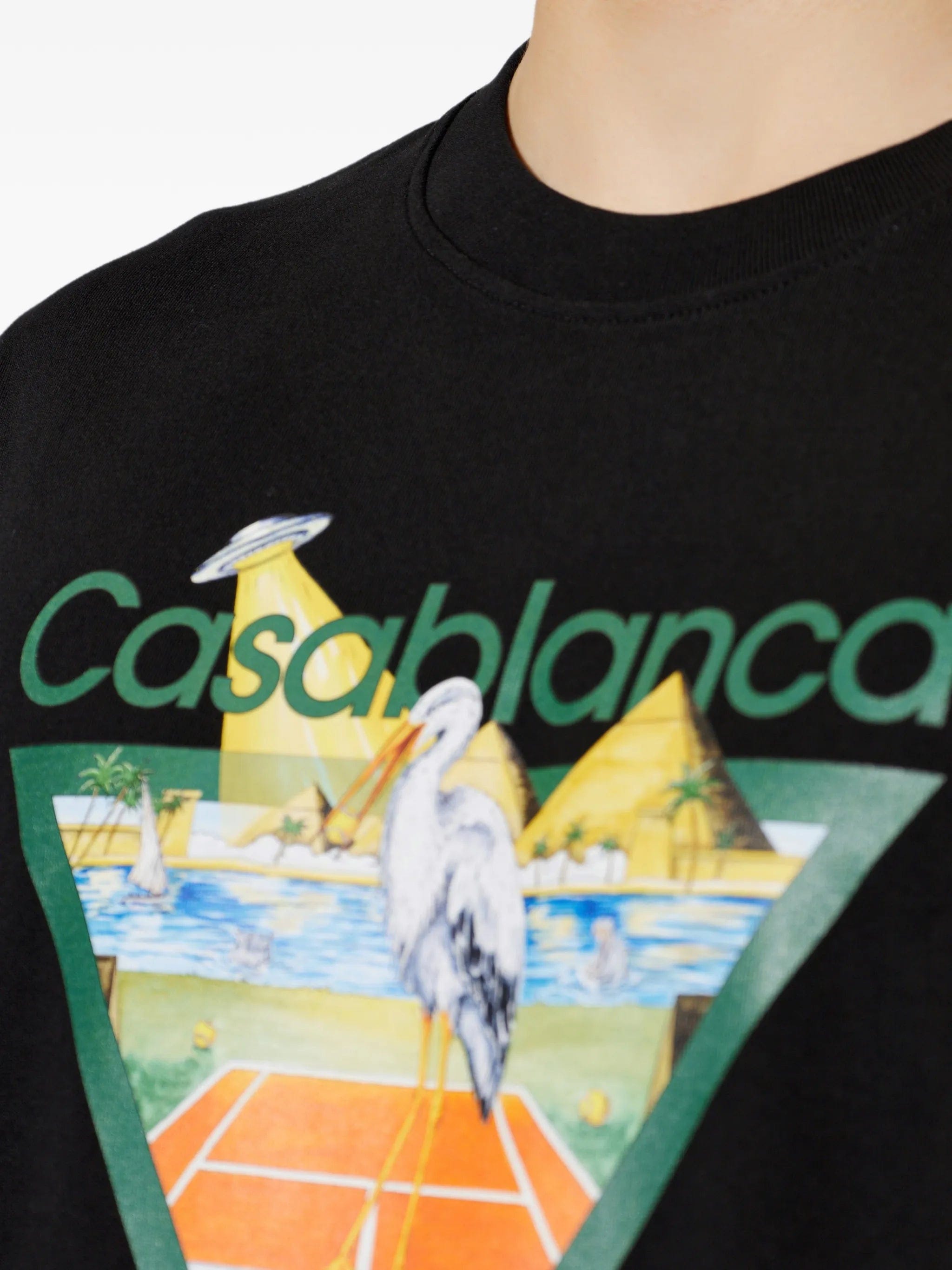 Casablanca Tennis Club graphic - print T - shirt