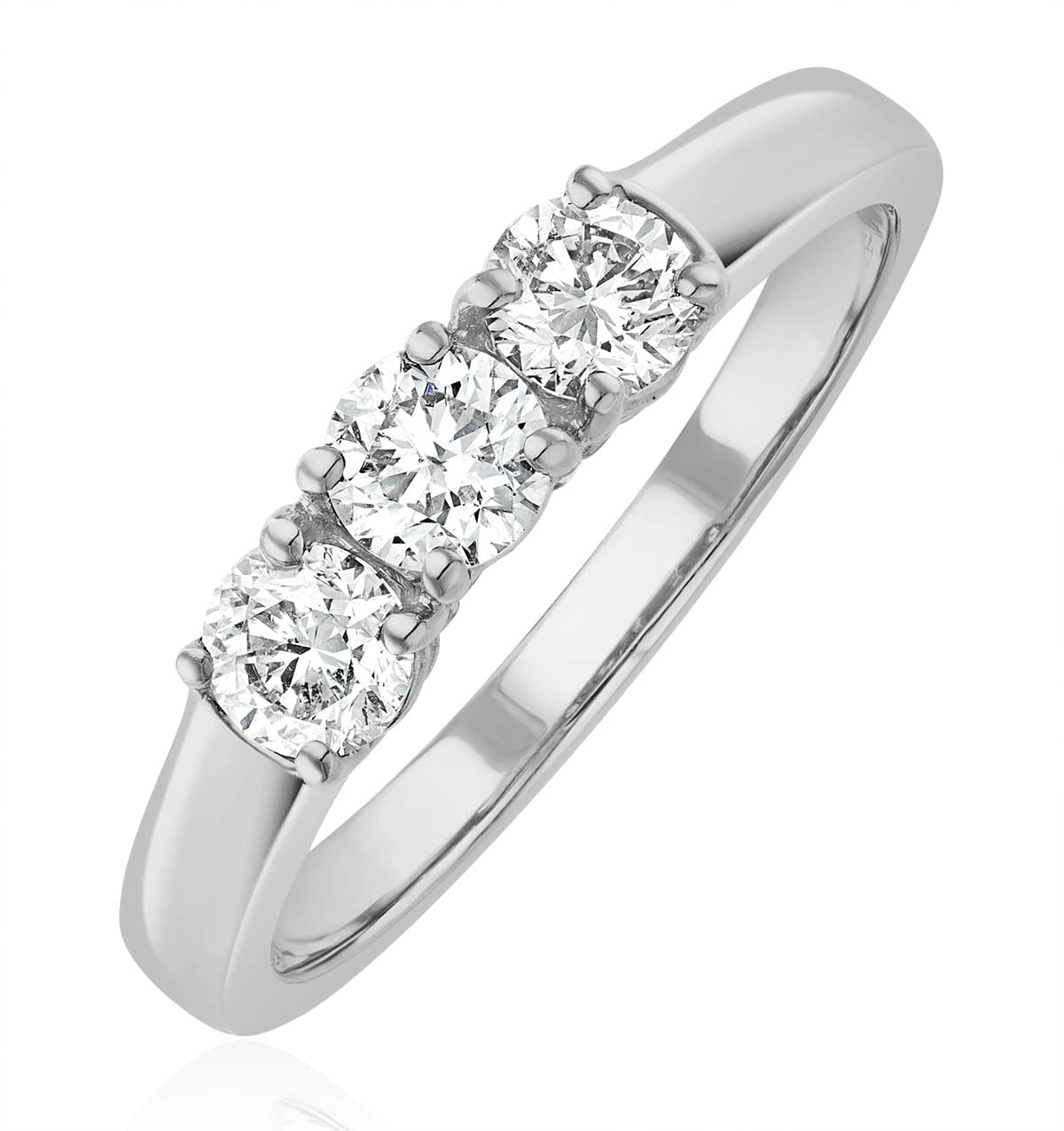 Chloe 3 Stone Trilogy Lab Diamond Ring 0.75CT H/Si in Platinum