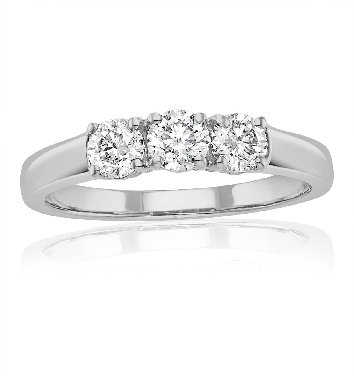 Chloe 3 Stone Trilogy Lab Diamond Ring 0.75CT H/Si in Platinum