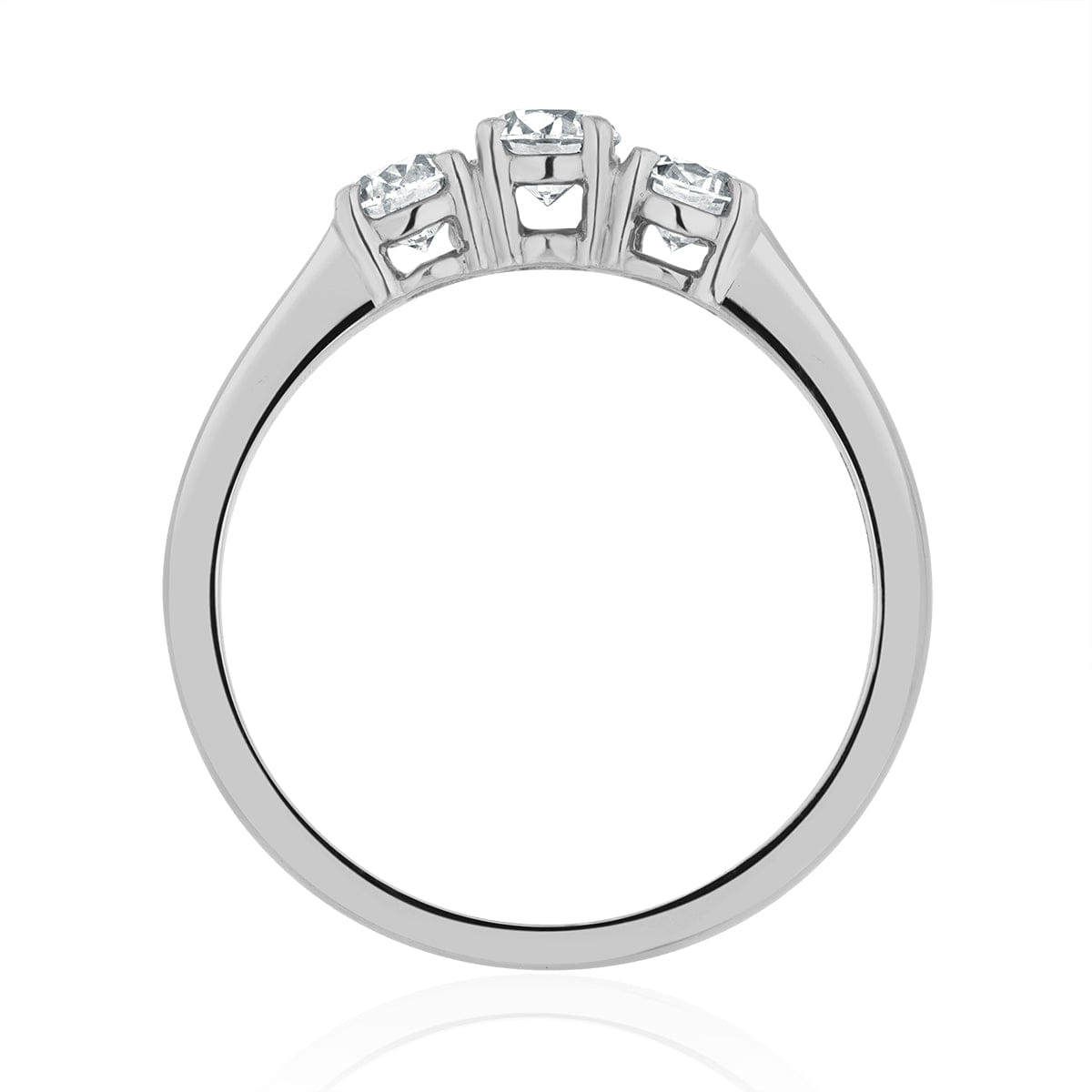 Chloe 3 Stone Trilogy Lab Diamond Ring 0.75CT H/Si in Platinum