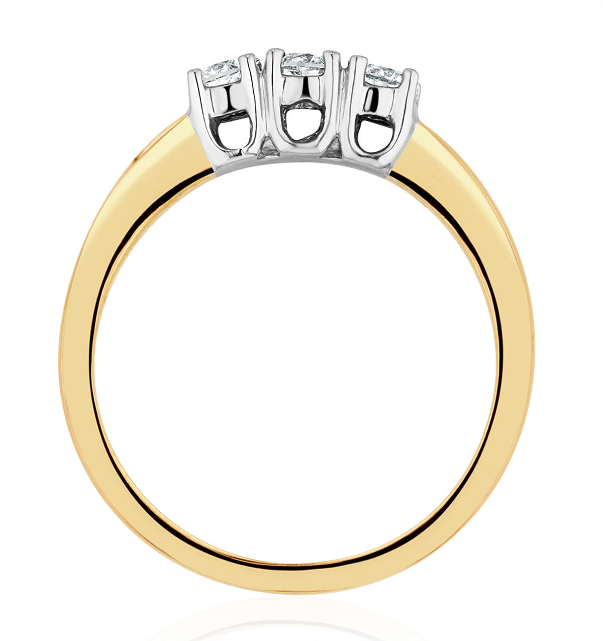 Chloe 18K Gold 3 Stone Diamond Ring 0.30CT H/SI