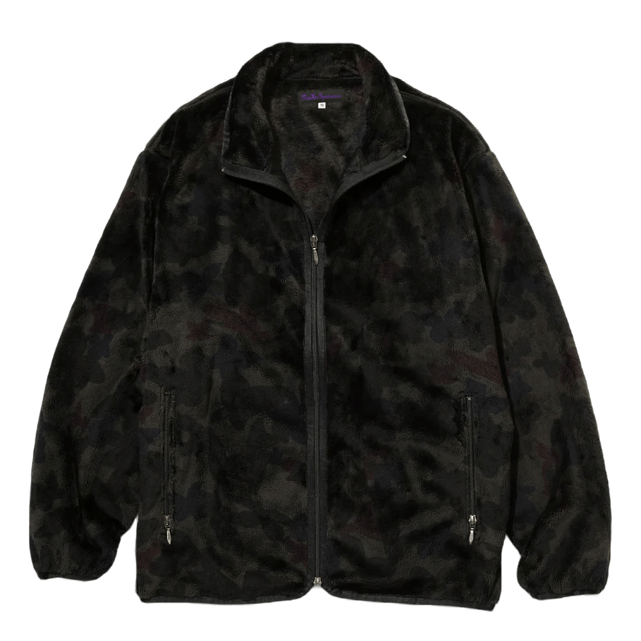 Needles W.u. Piping Jacket - Micro Fur Charcoal