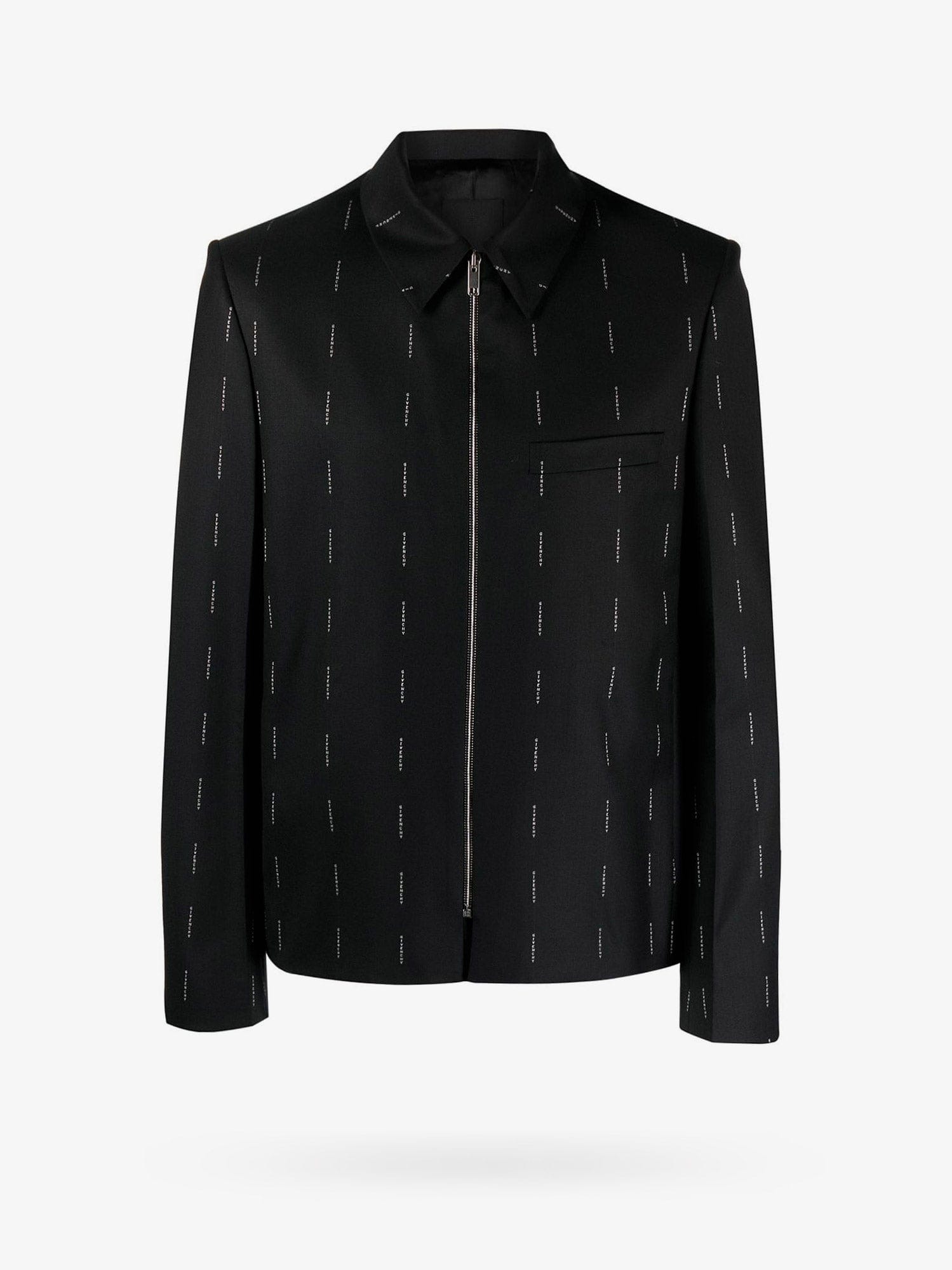 Givenchy Wool blazer with all - over logo print