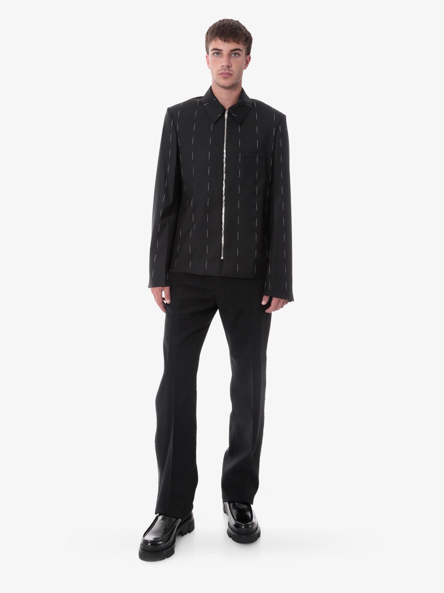 Givenchy Wool blazer with all - over logo print