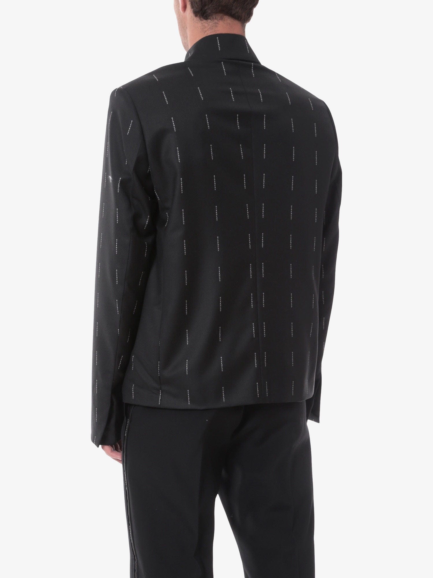 Givenchy Wool blazer with all - over logo print