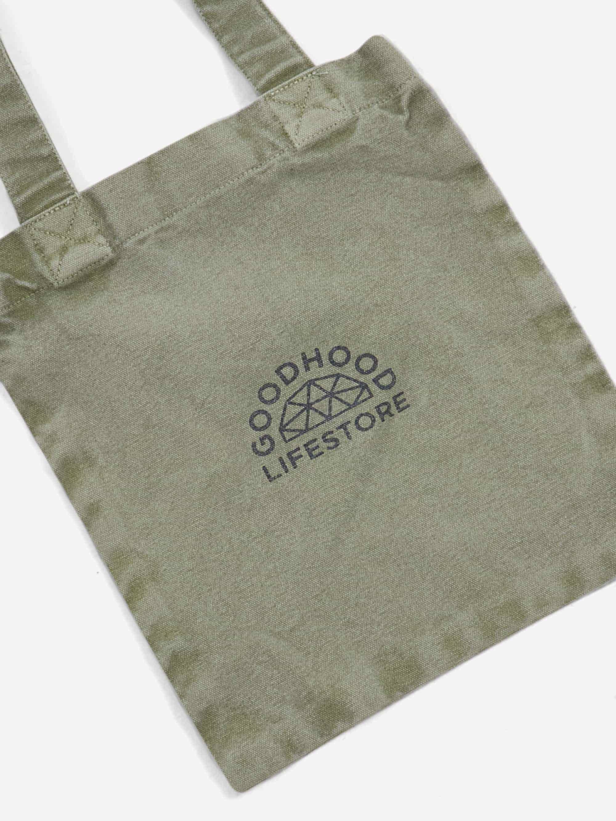 Goodhood Lifestore Tote Bag Small - Washed Olive