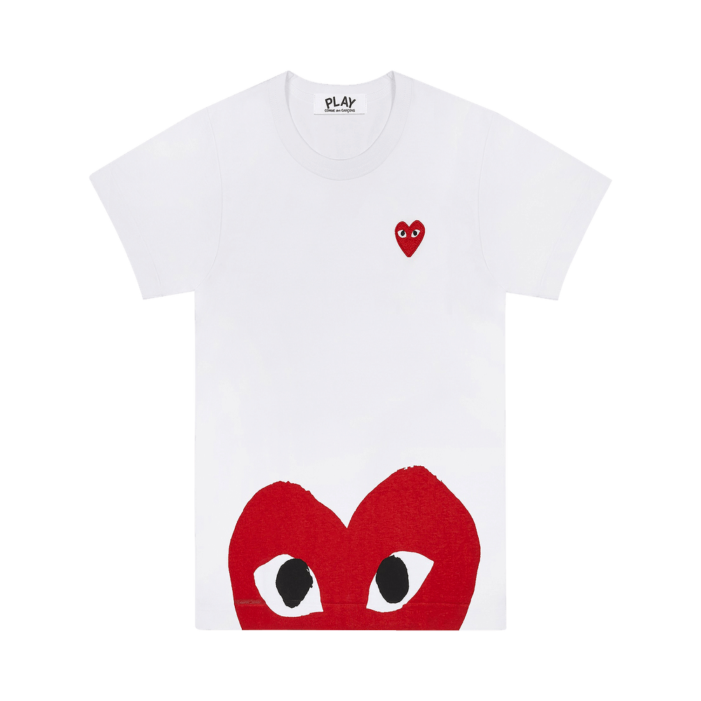 Comme des Garçons PLAY Bottom Heart Eye T-Shirt White/Red