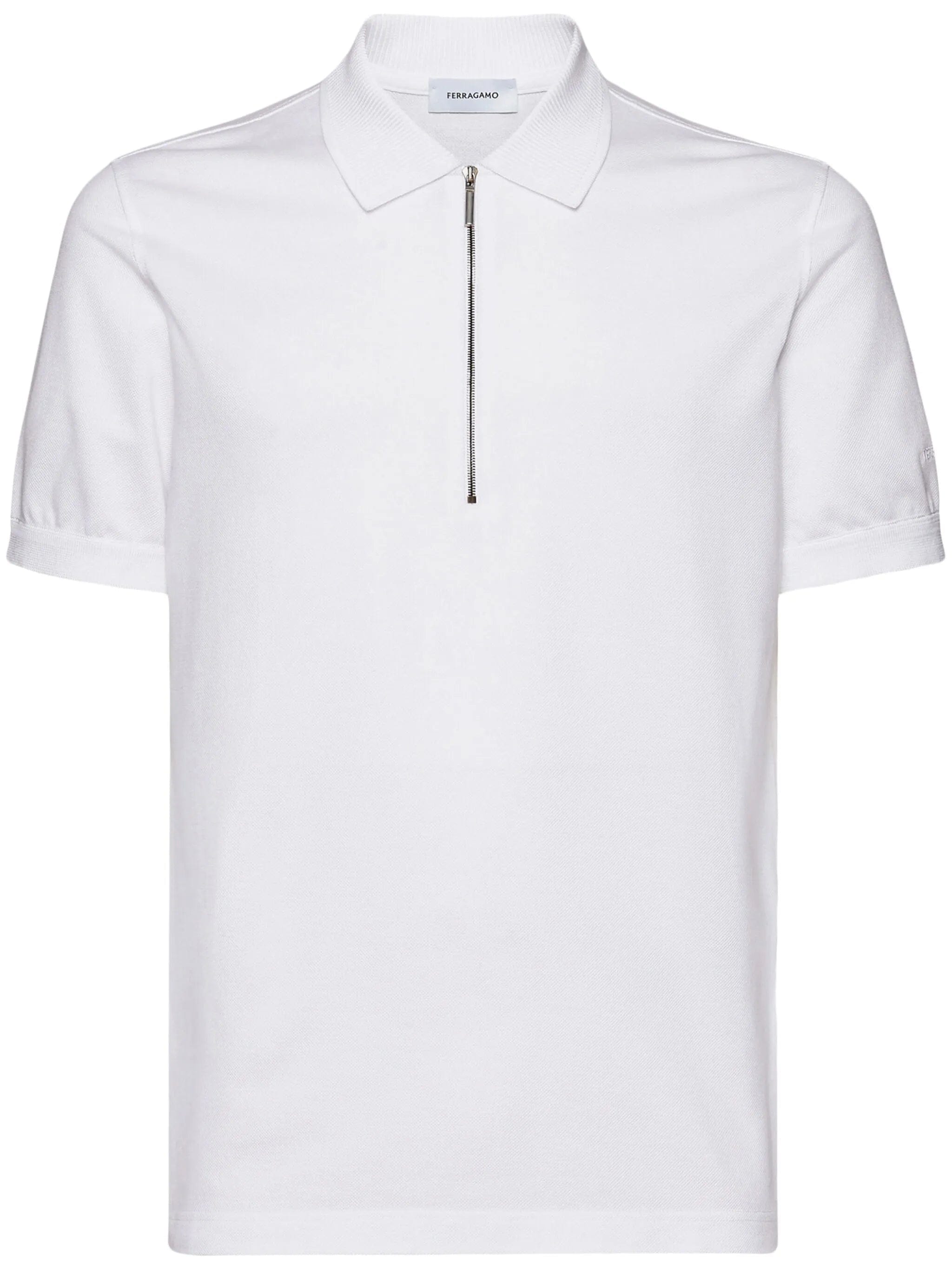 Ferragamo half - zip cotton polo shirt
