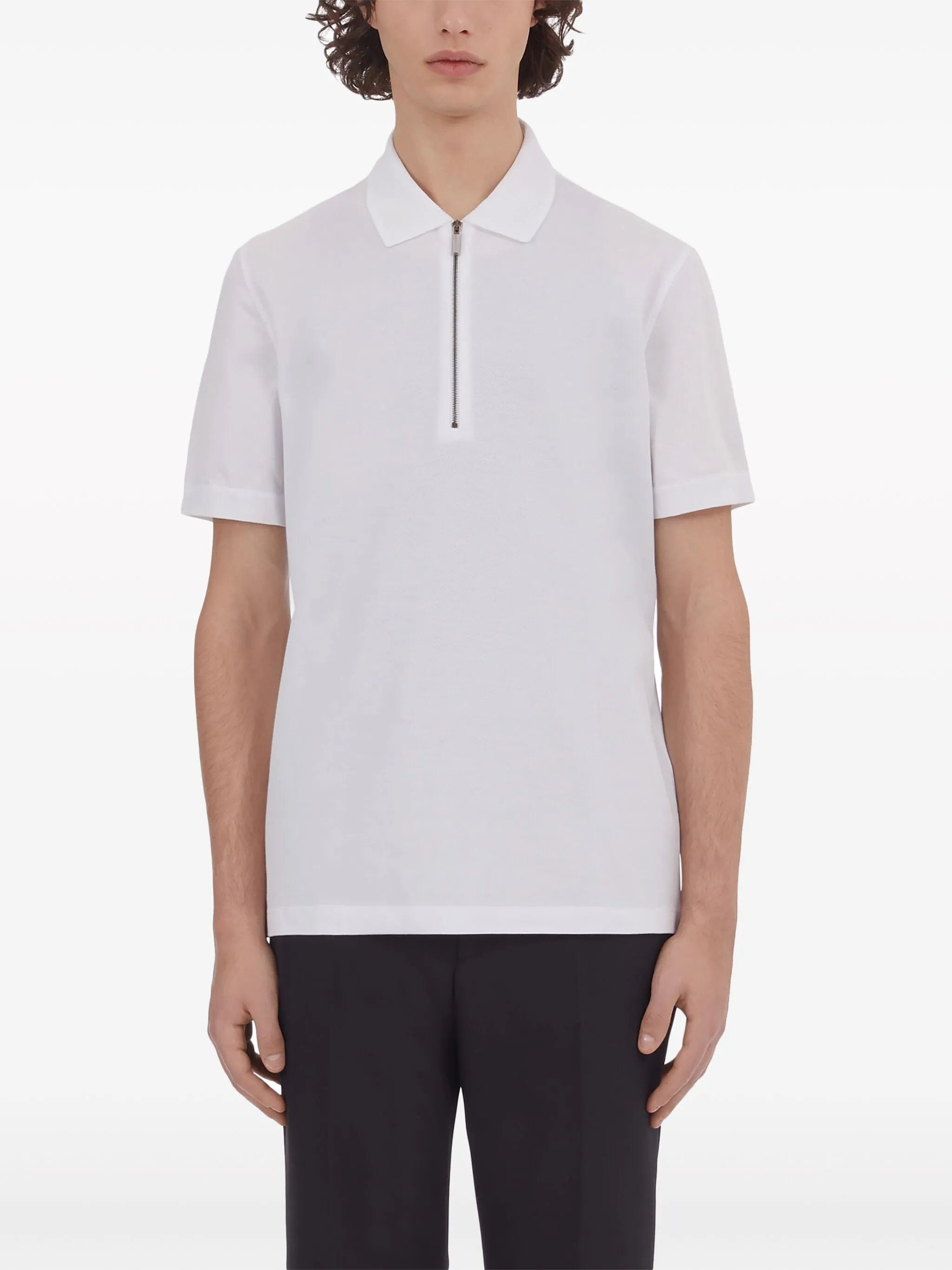 Ferragamo half - zip cotton polo shirt