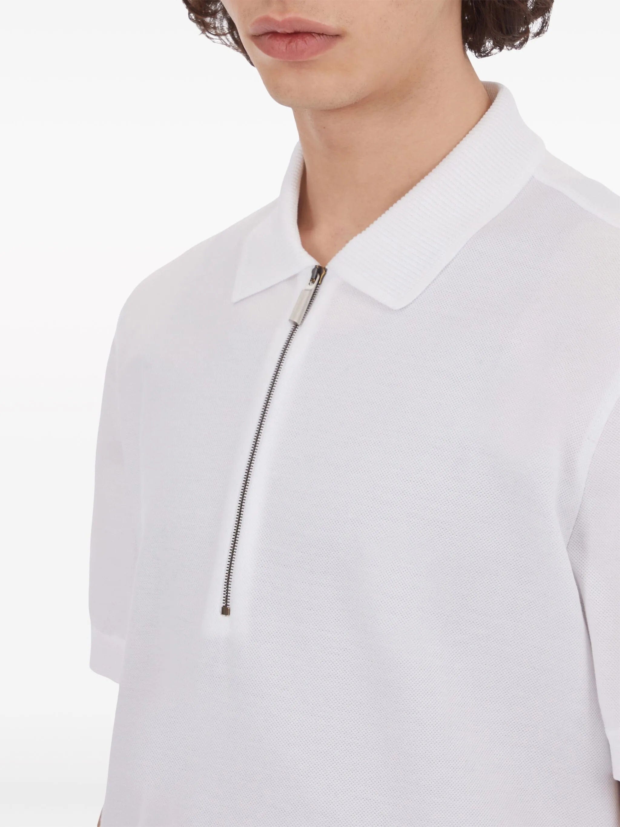 Ferragamo half - zip cotton polo shirt
