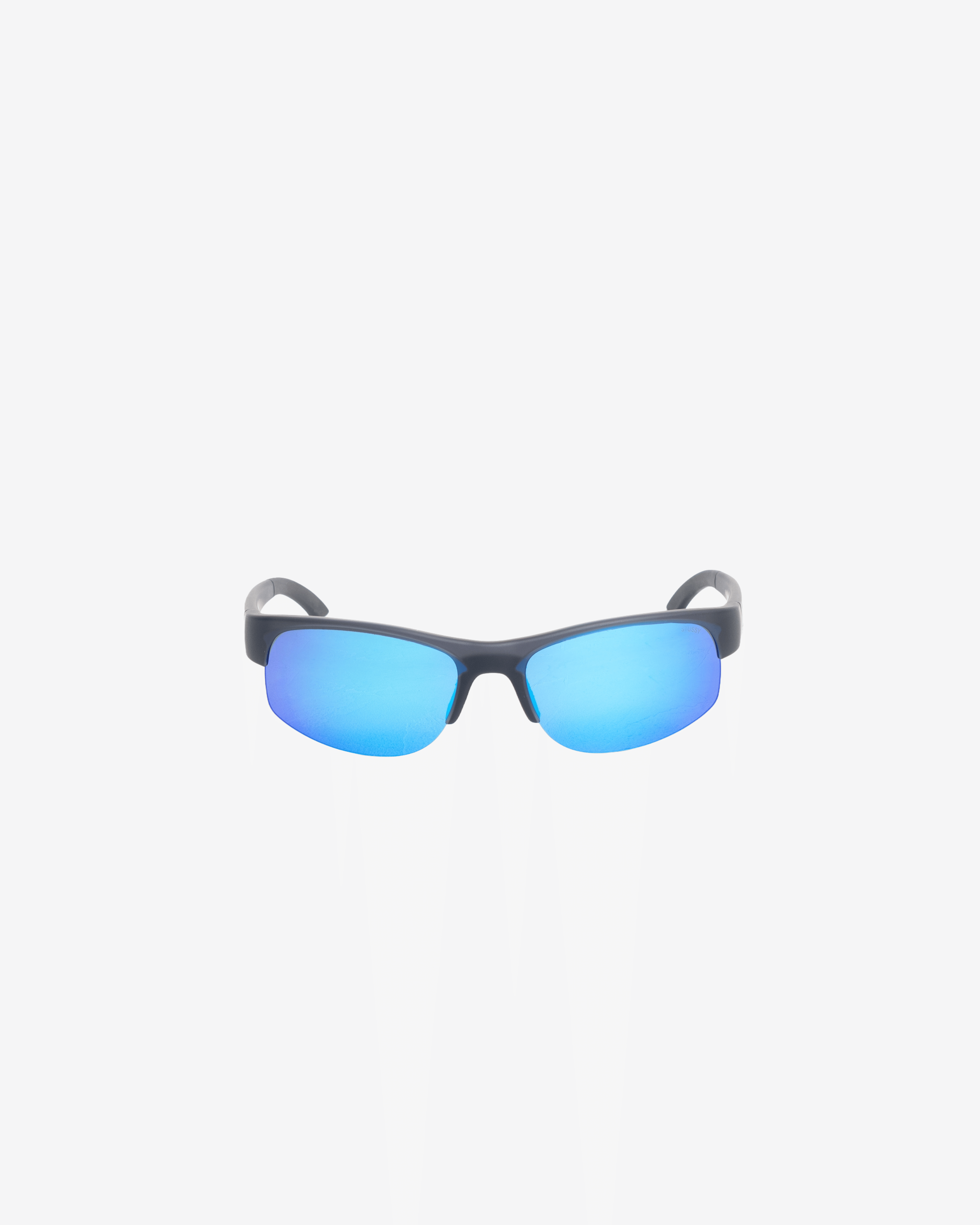 Stüssy - Hiro Sunglasses - (Frost Black/Blue Mirror)