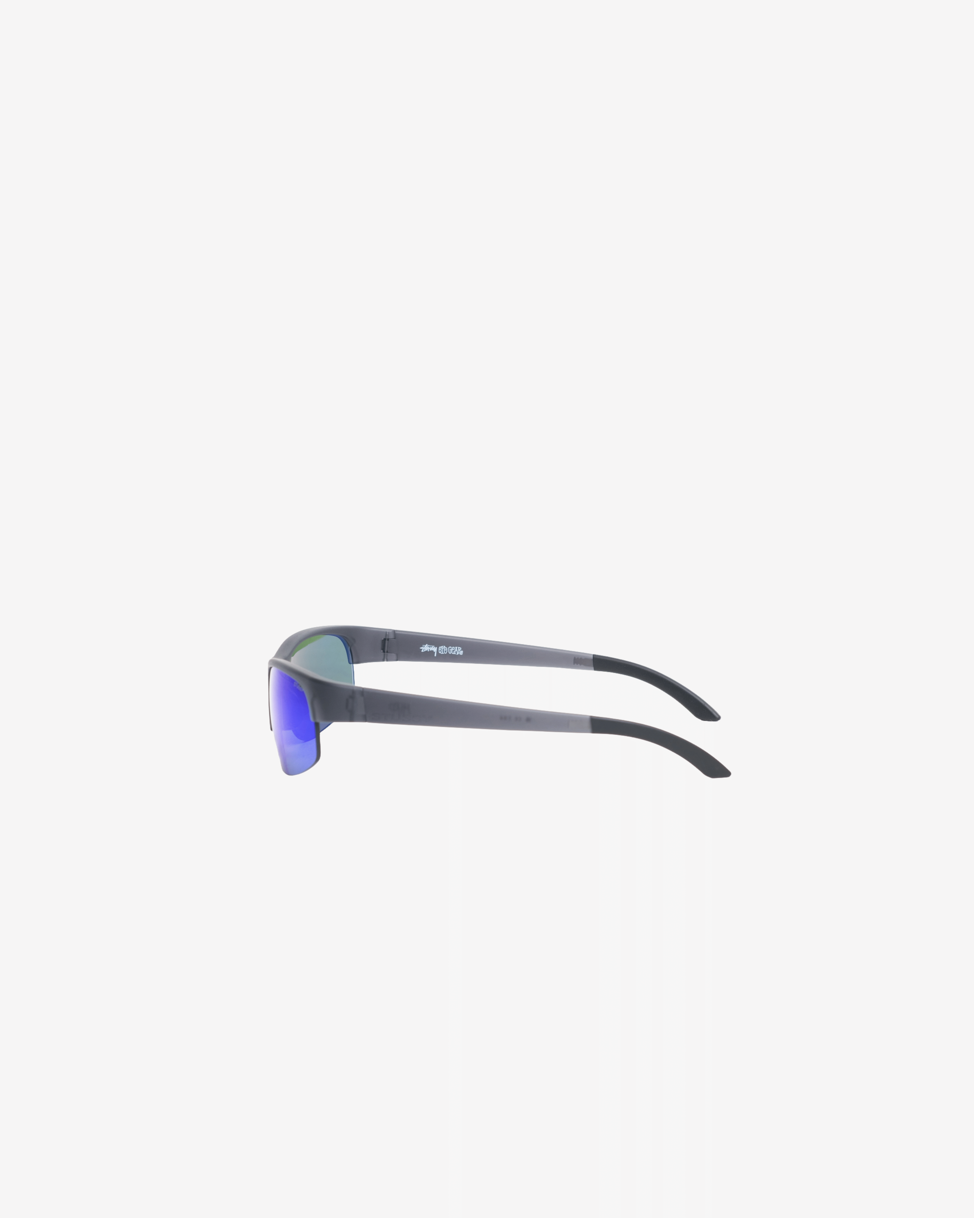 Stüssy - Hiro Sunglasses - (Frost Black/Blue Mirror)