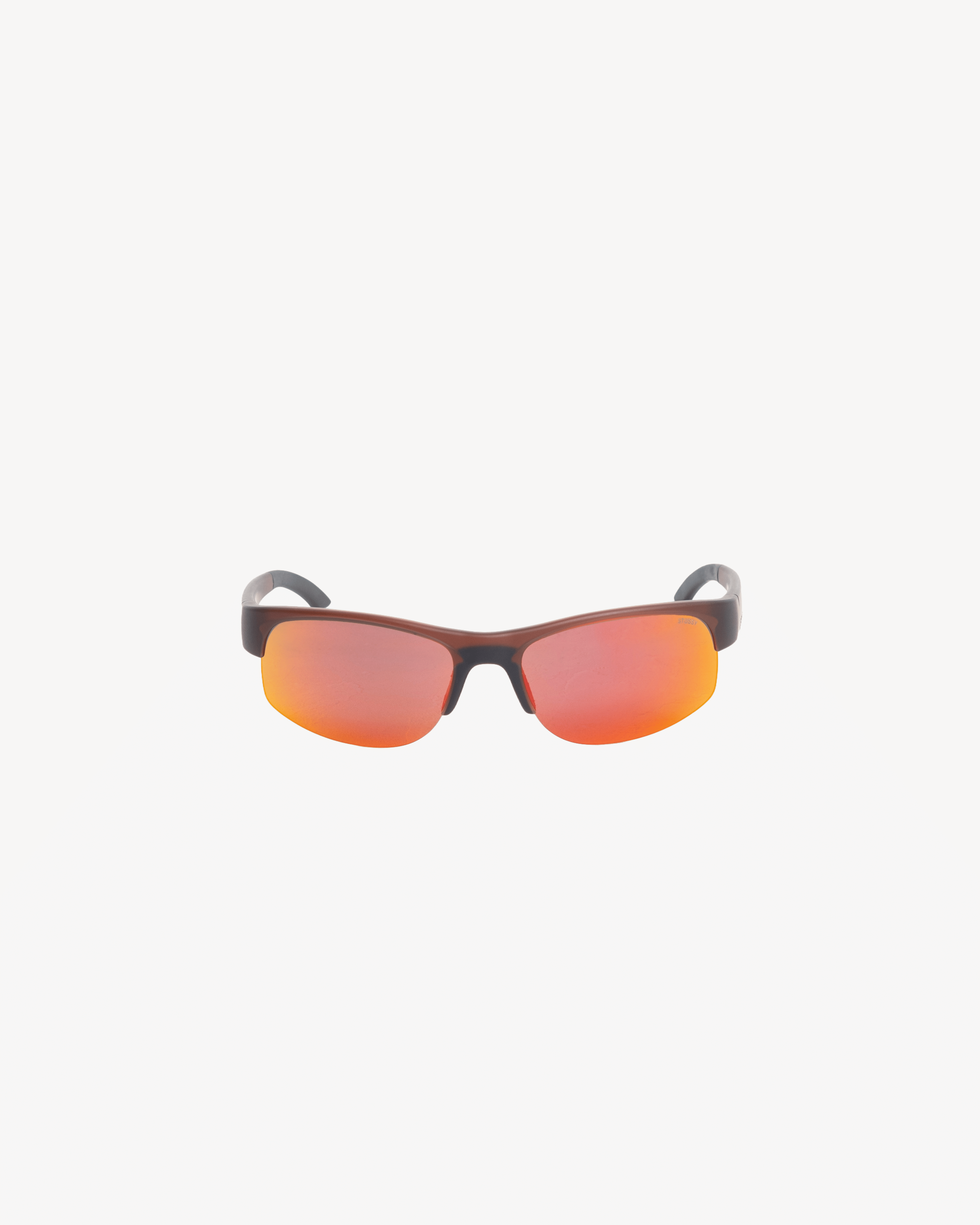 Stüssy - Hiro Sunglasses - (Frost Brown/Red Mirror)