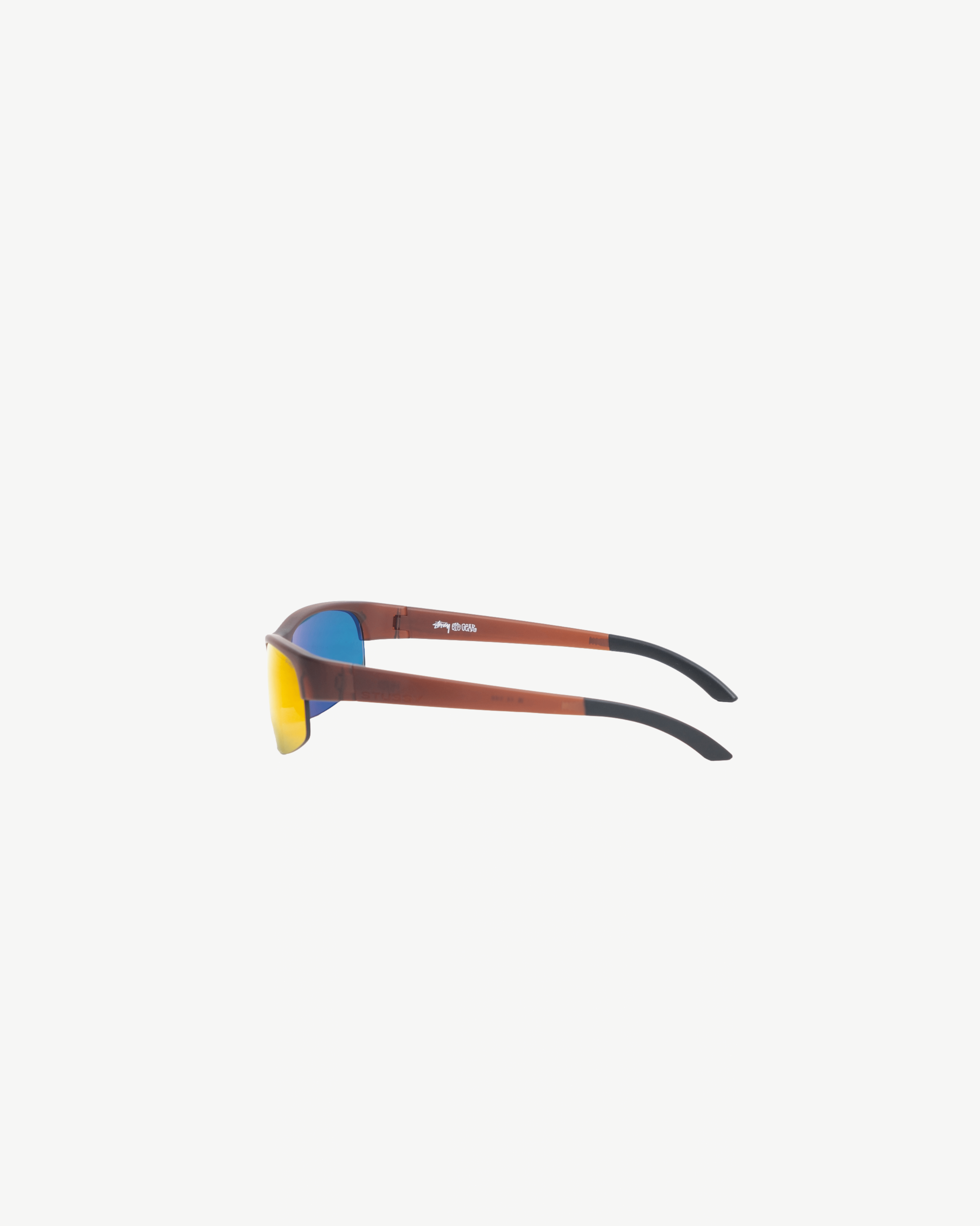 Stüssy - Hiro Sunglasses - (Frost Brown/Red Mirror)