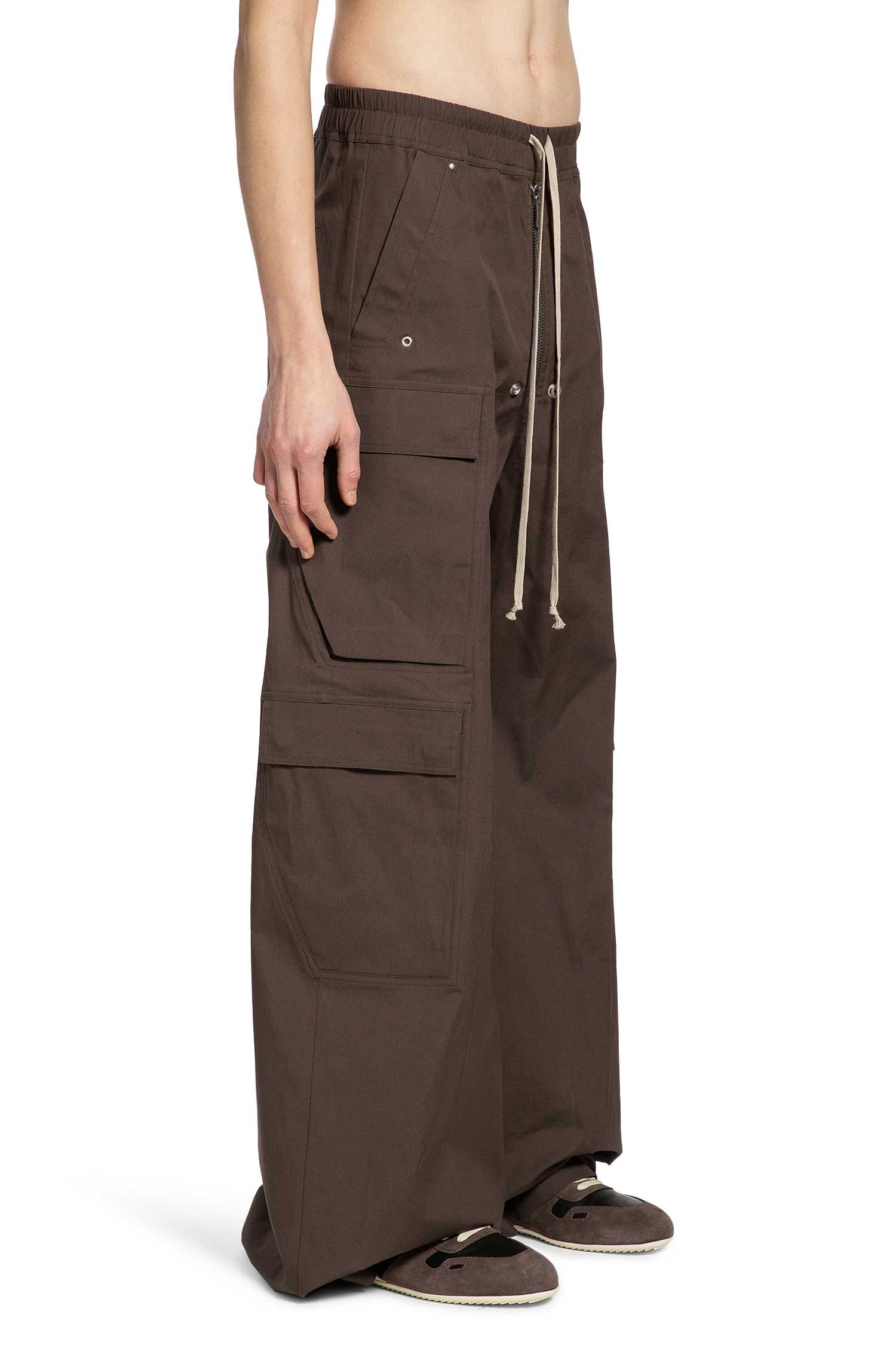 RICK OWENS Temple Cargobelas in Heavy Cotton Poplin